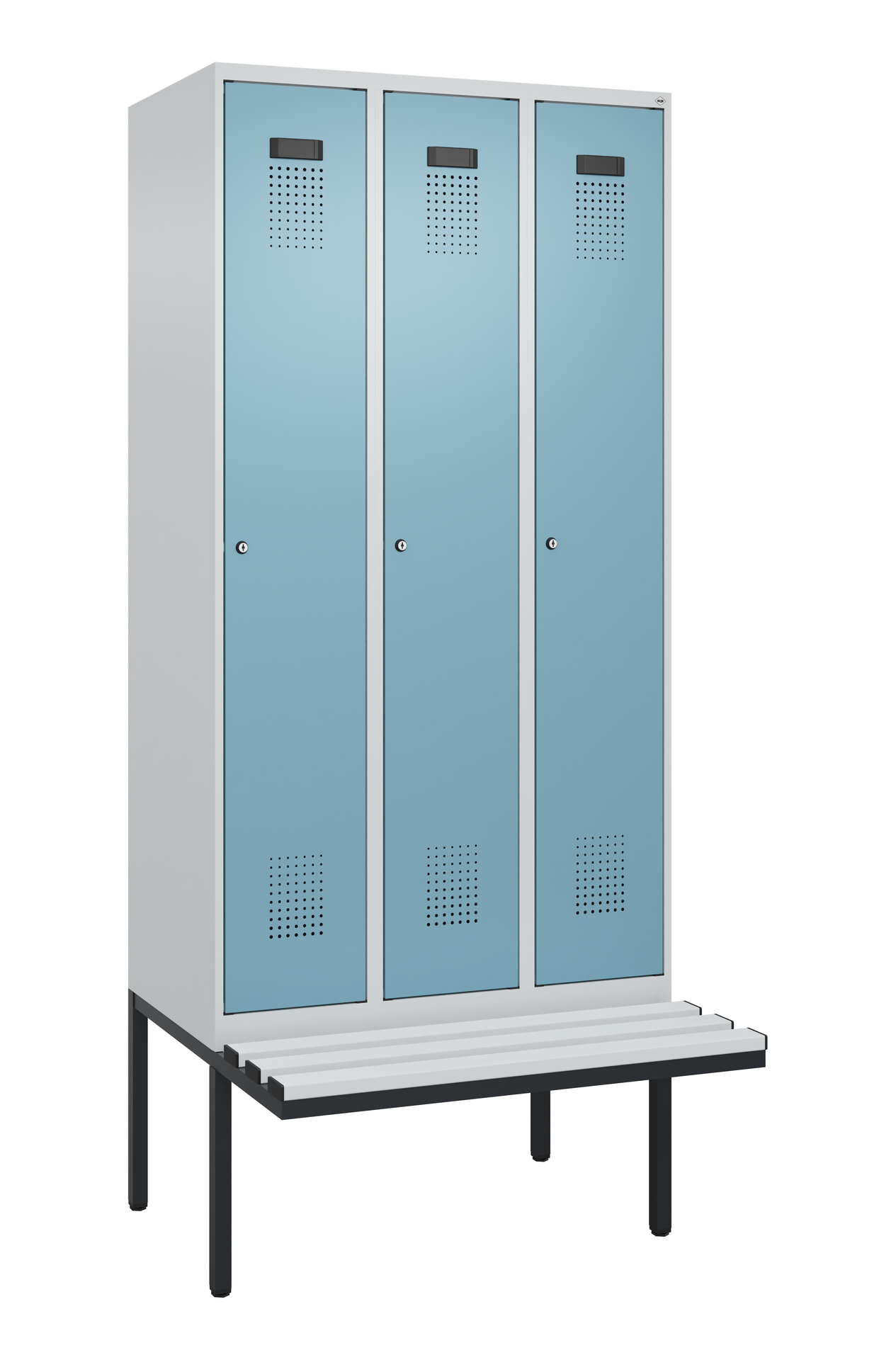 C+P Spind Evolo PLUS, Bank, 3 Abteile, 2120x900x81