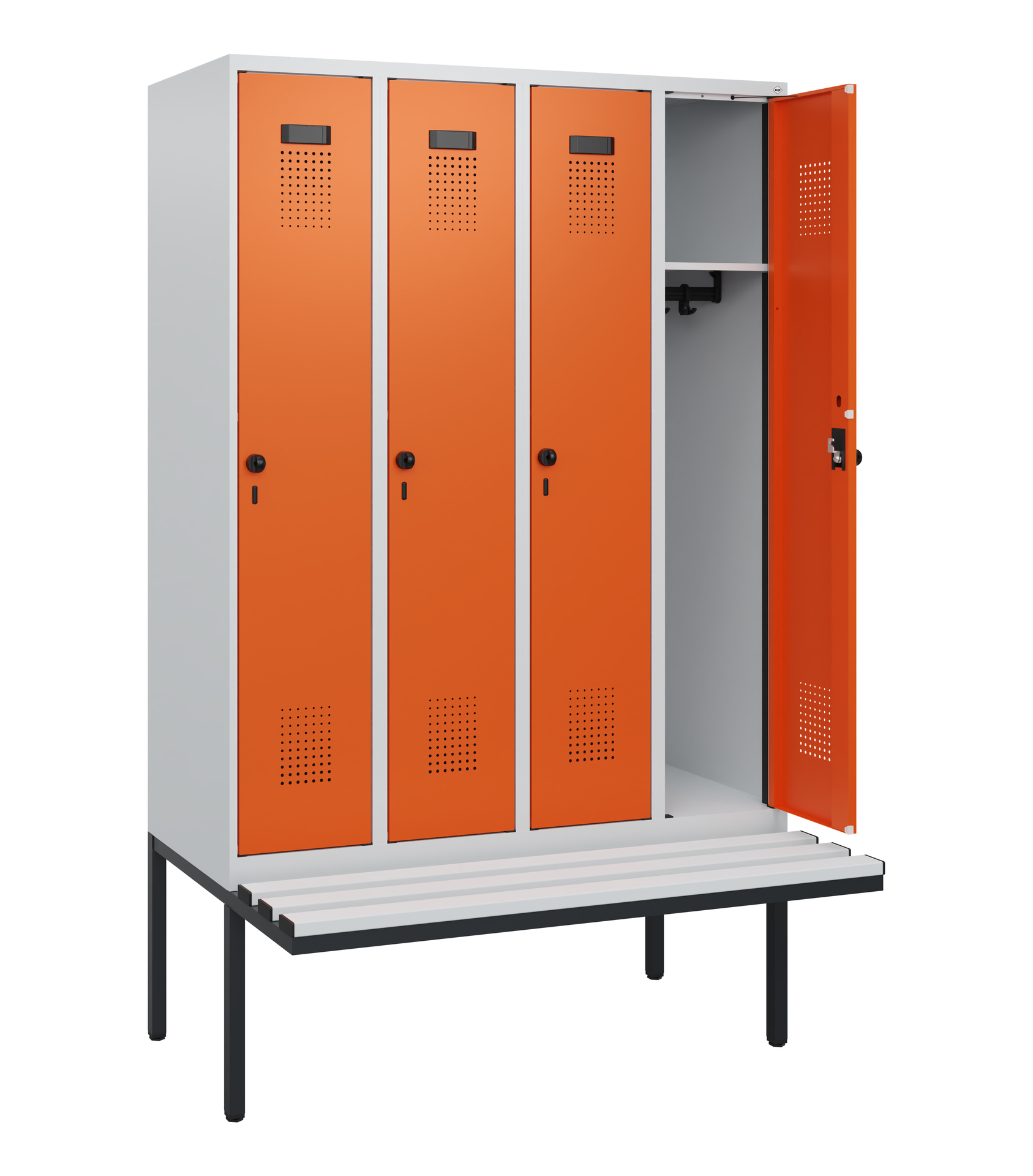 C+P Spind Evolo PLUS, Bank, 4 Abteile, 1950x1200x8