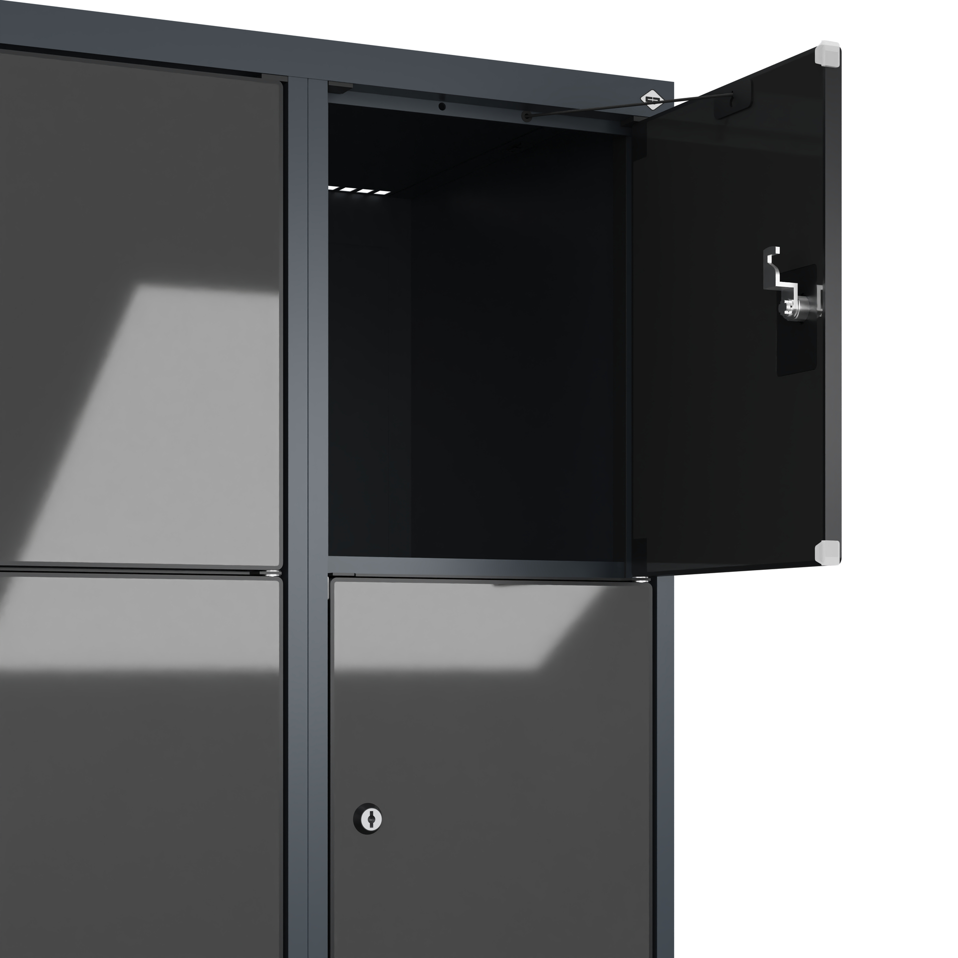 C+P Schlie�fachschrank Evolo PLUS, Sockel, 20 F�cher, 1950x1200x500mm