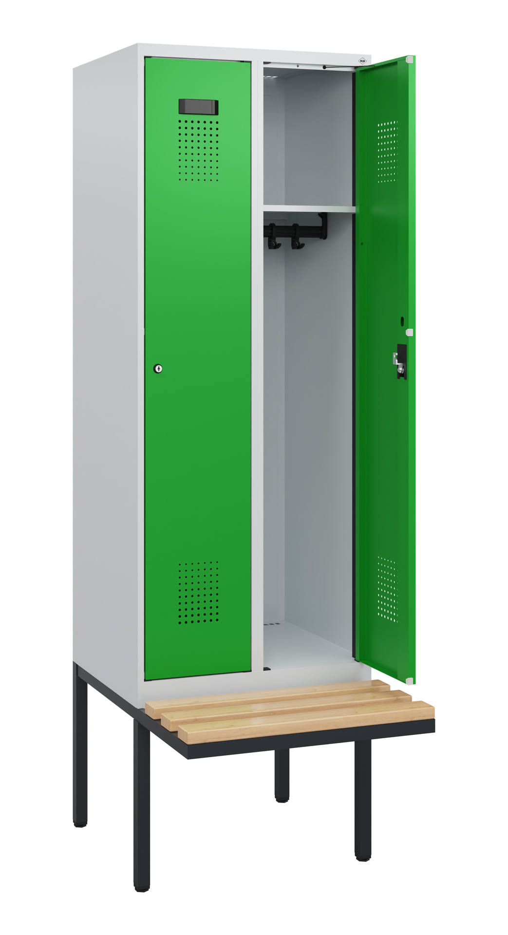 C+P Spind Evolo PLUS, Bank, 2 Abteile, 1950x600x81