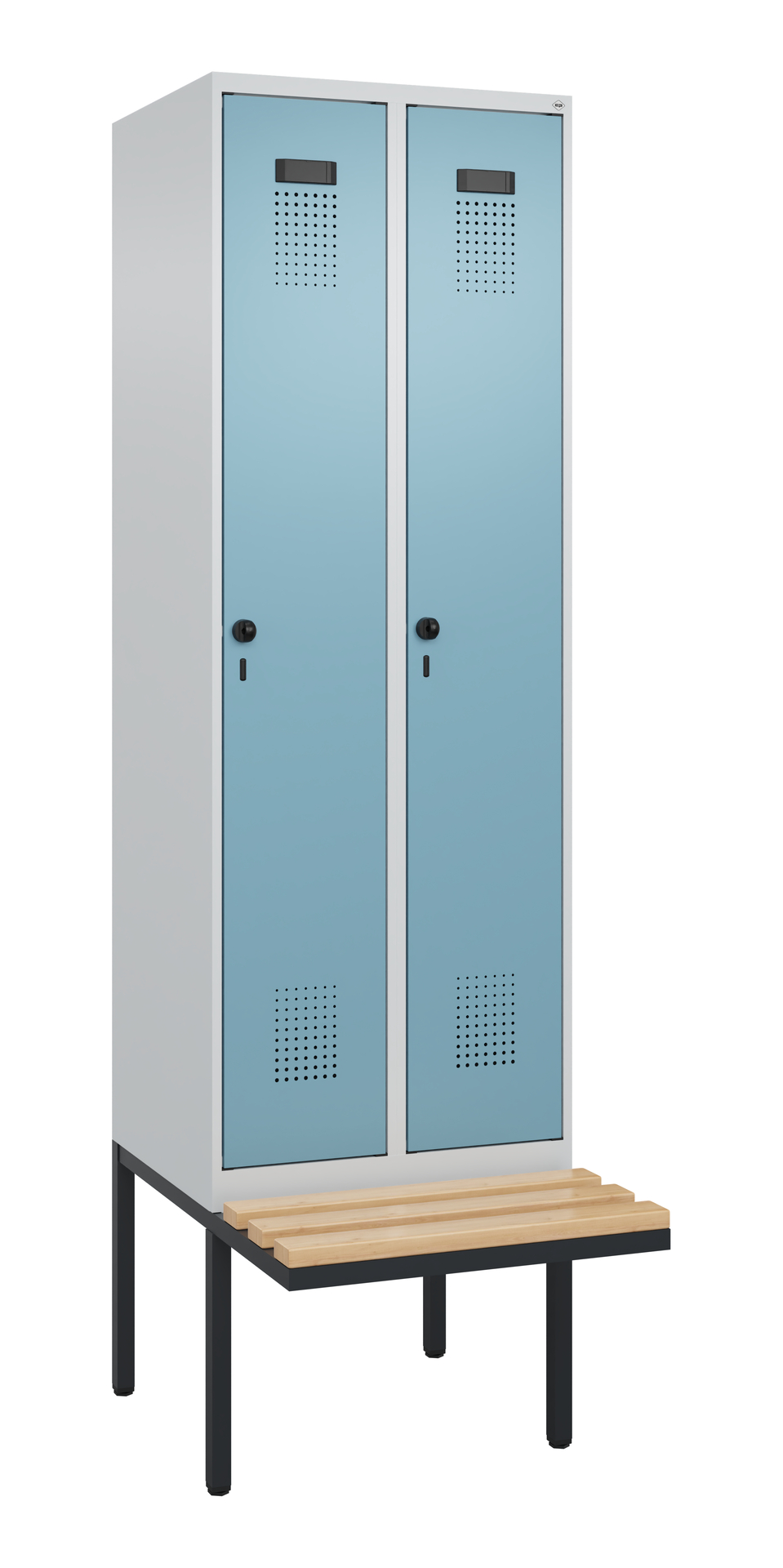 C+P Spind Evolo PLUS, Bank, 2 Abteil, 2120x600x815