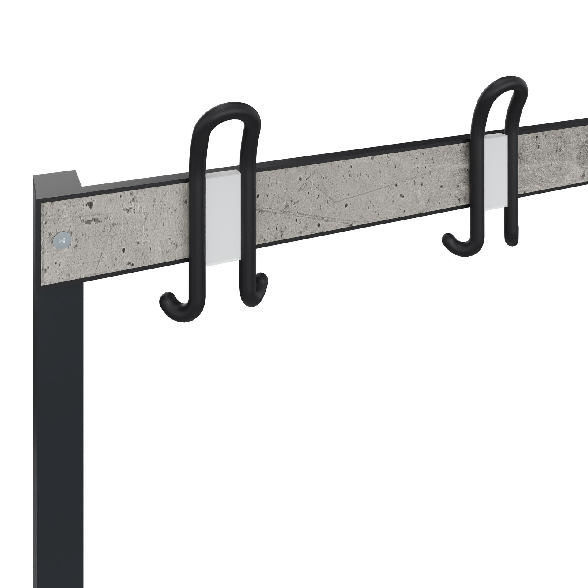 C+P Garderobenbank Solid HPL, 1716x1500x412mm, 7021/VK427