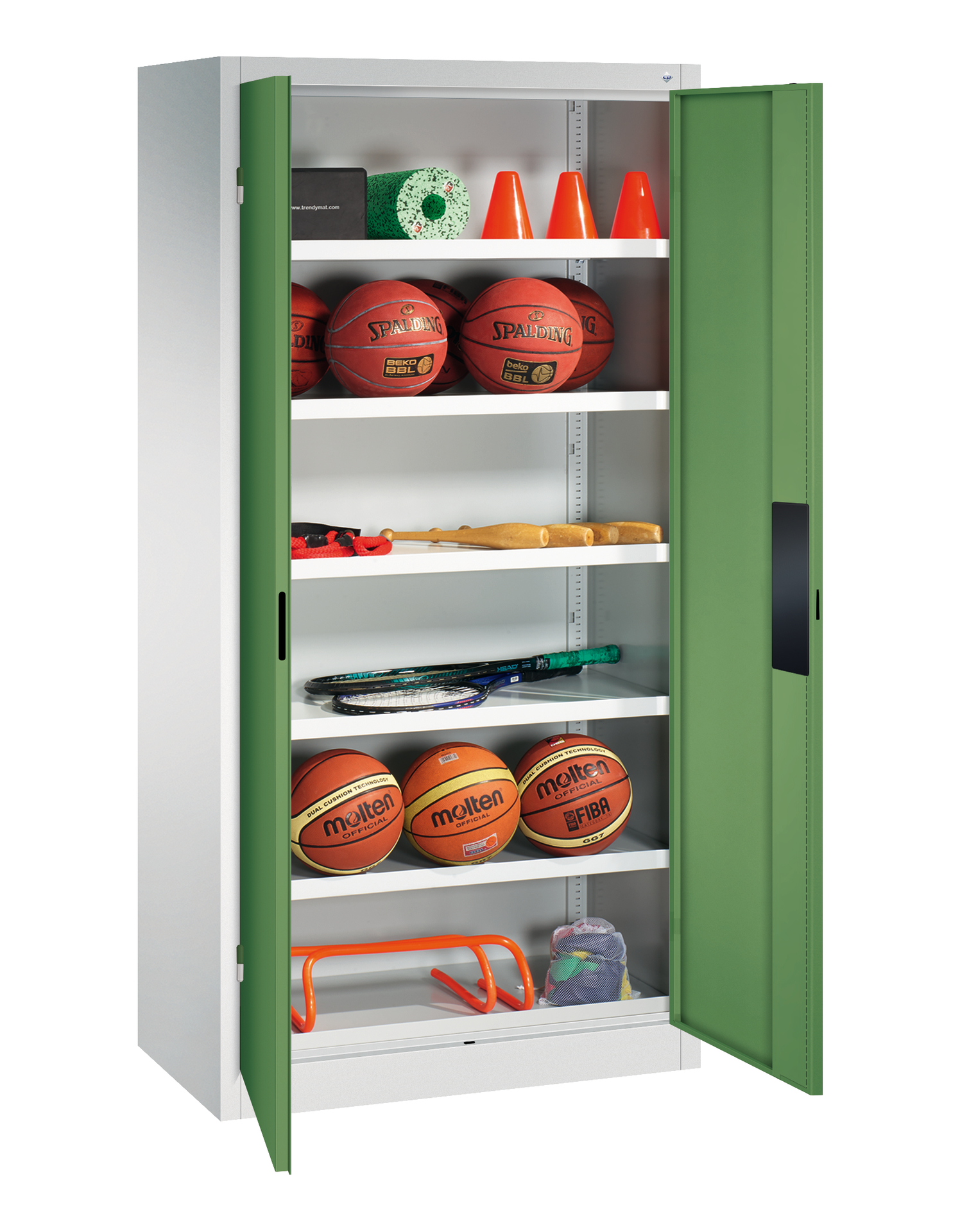 C+P Sports equipment cabinet, series Acurado, 1950x930x500mm