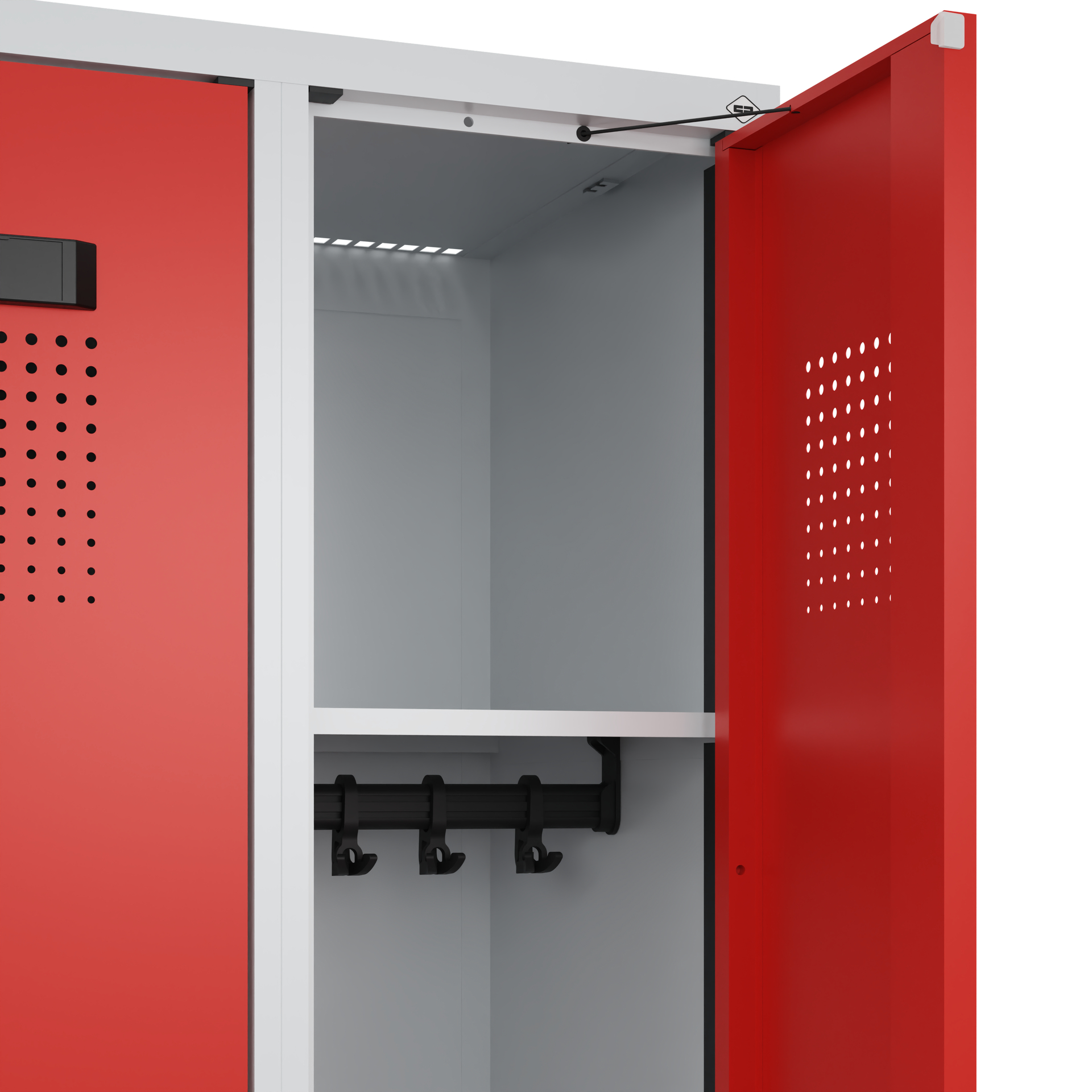 C+P Spind Evolo PLUS, Bank, 2 Abteil, 2120x600x815mm