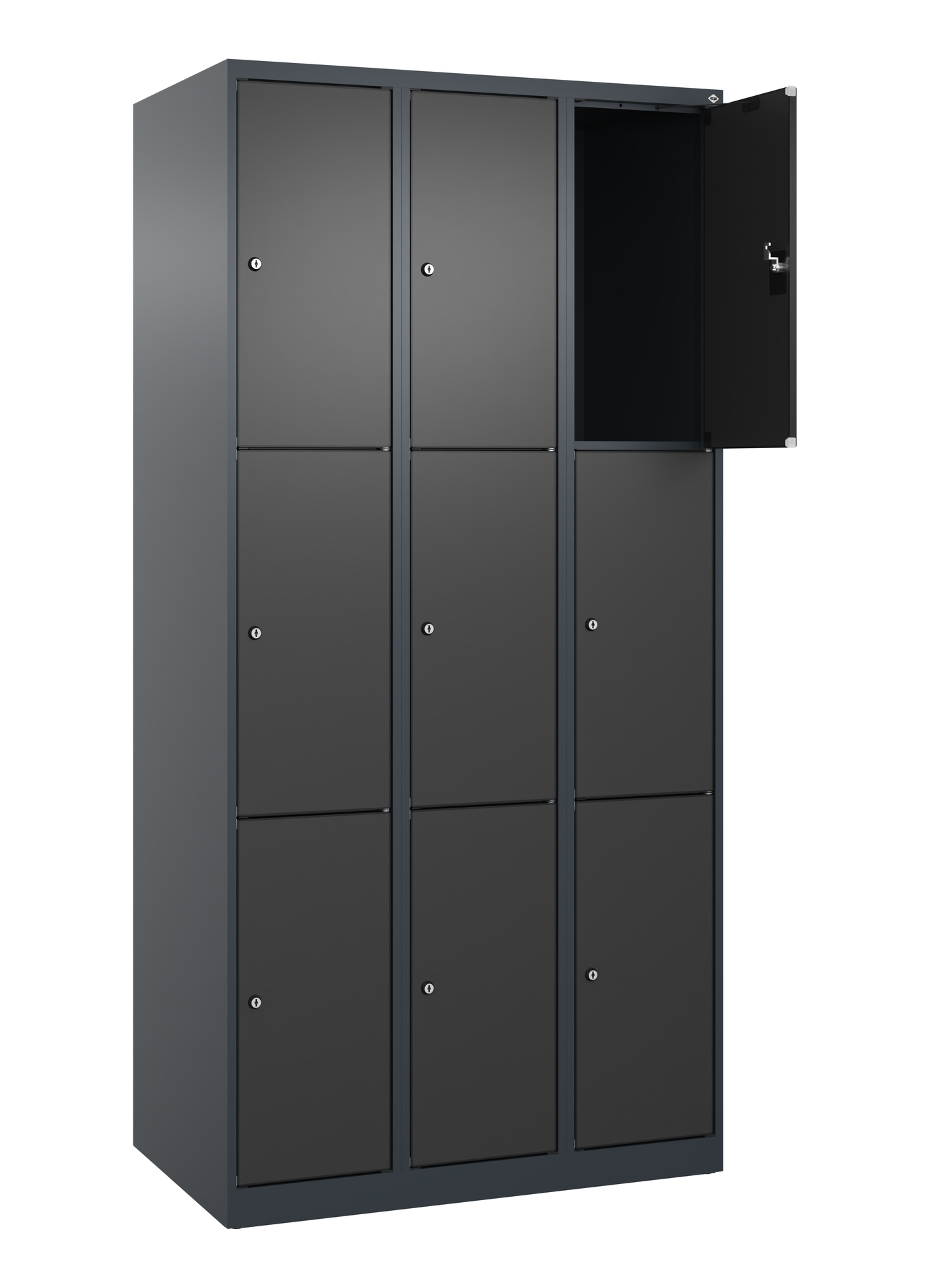 C+P Schlie�fachschrank Evolo PLUS, 9 F�cher, 1850x900x500mm