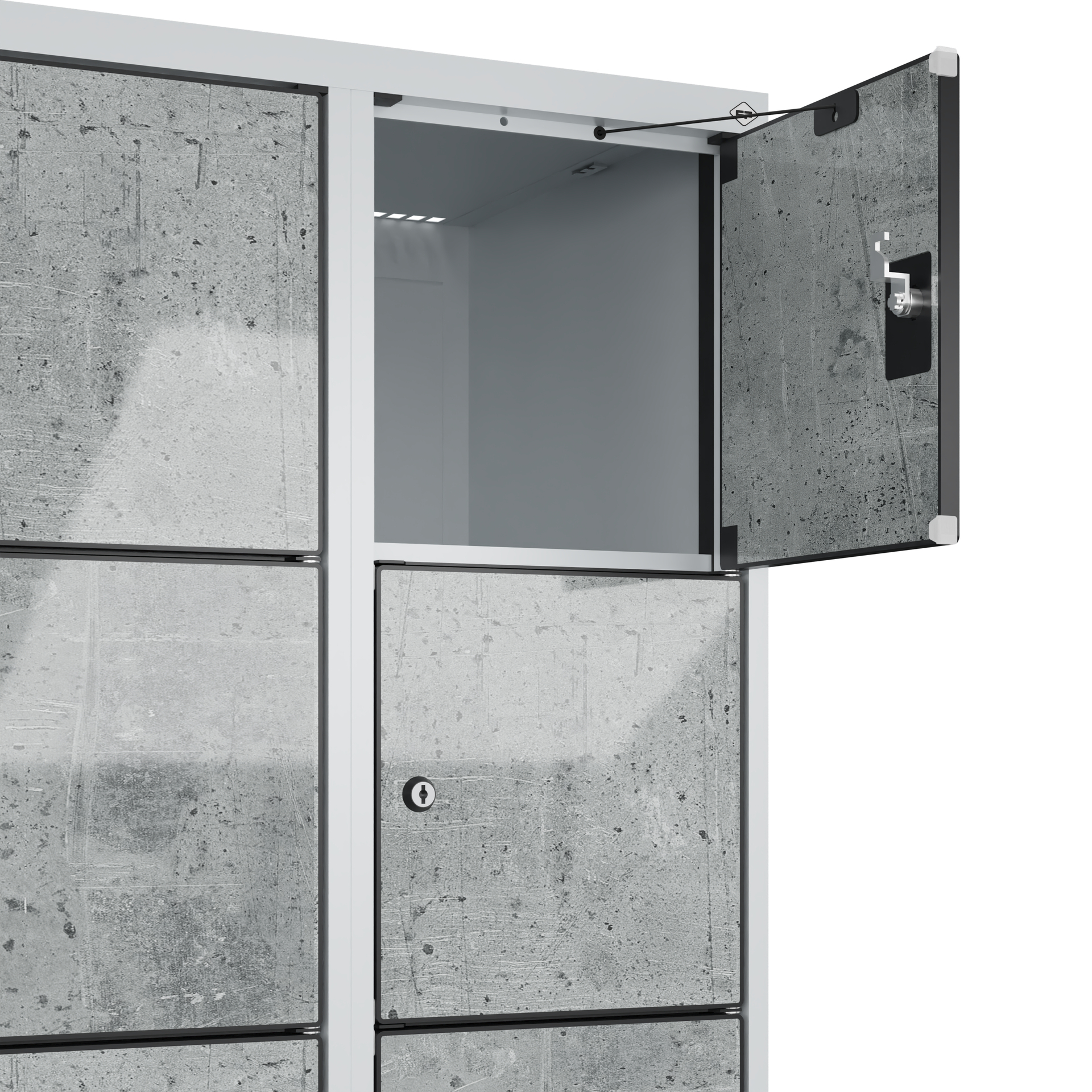 C+P Schlie�fachschrank Evolo PLUS, F��e, 24 F�cher, 1950x1200x500mm