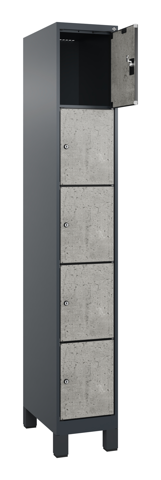 C+P Schlie�fachschrank Evolo PLUS, F��e, 5 F�cher, 1950x300x500mm
