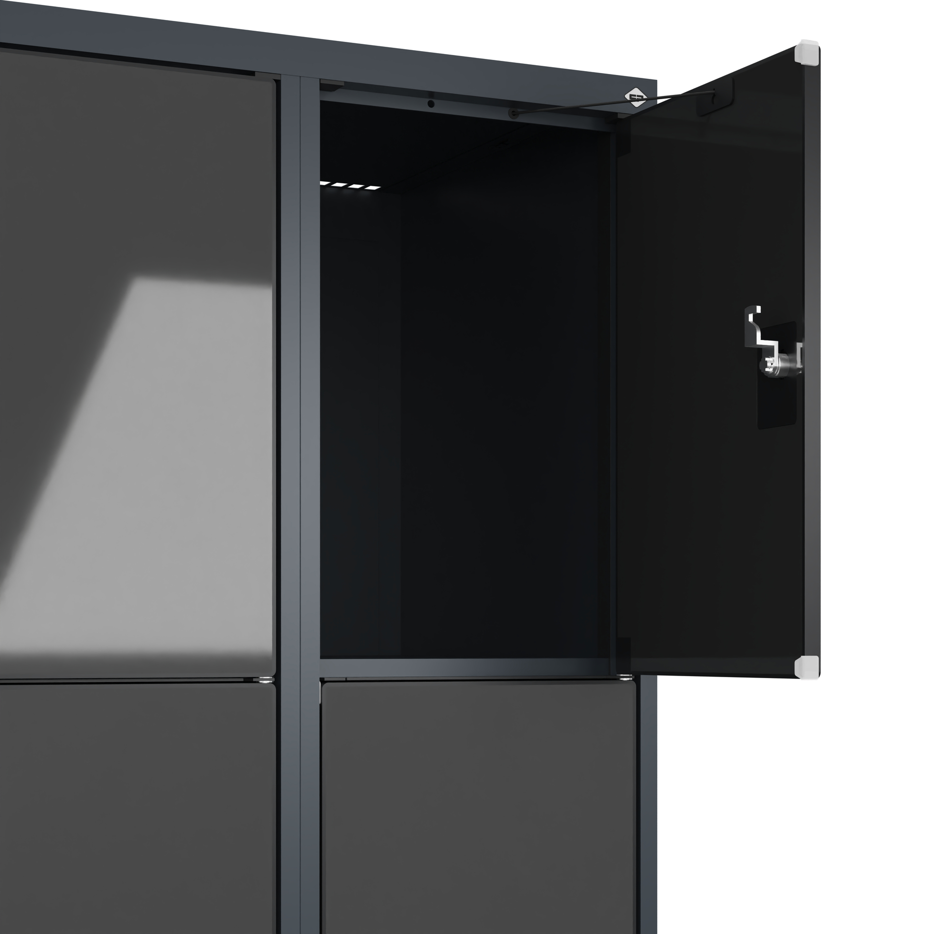 C+P Schlie�fachschrank Evolo PLUS, Sockel, 16 F�cher, 1950x1200x500mm