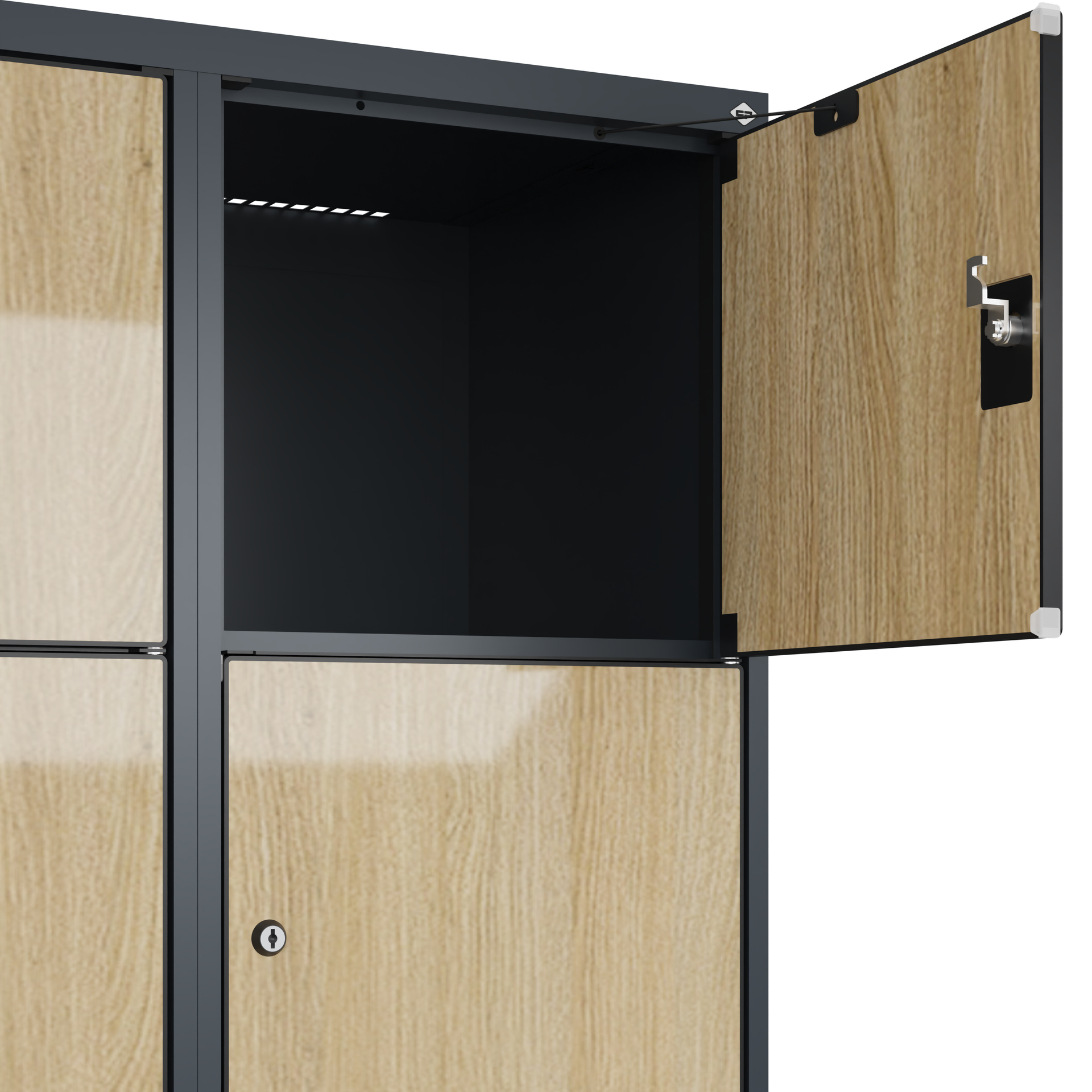 C+P Schlie�fachschrank Evolo PLUS, Sockel, 15 F�cher, 1950x1200x500mm
