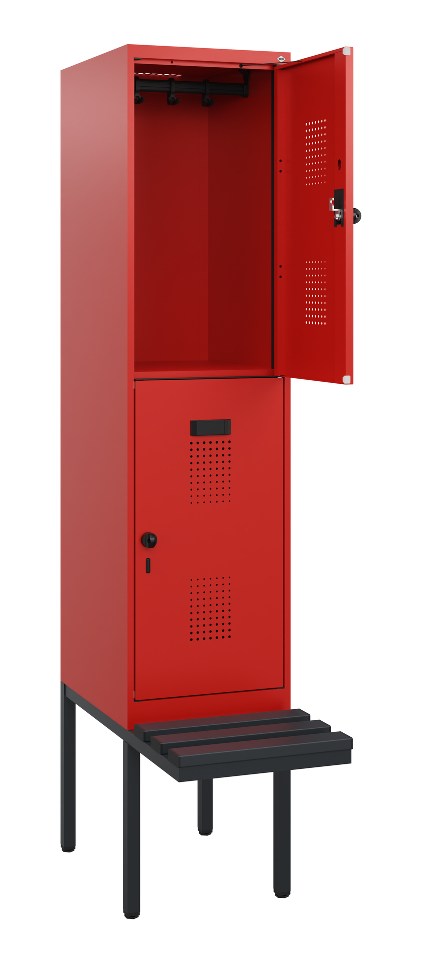 C+P Doppelstock-Spind Evolo PLUS, Bank, 2 Fächer, 