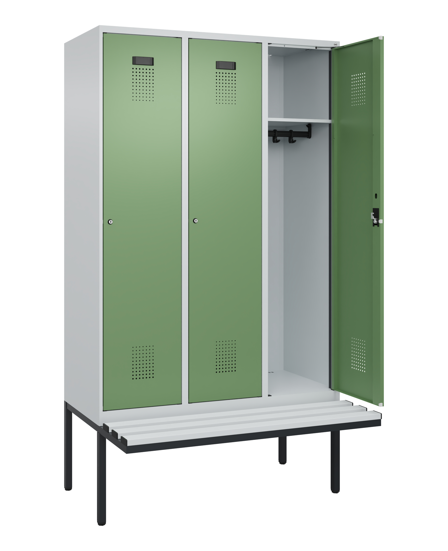 C+P Spind Evolo PLUS, Bank, 3 Abteile, 2120x1200x8