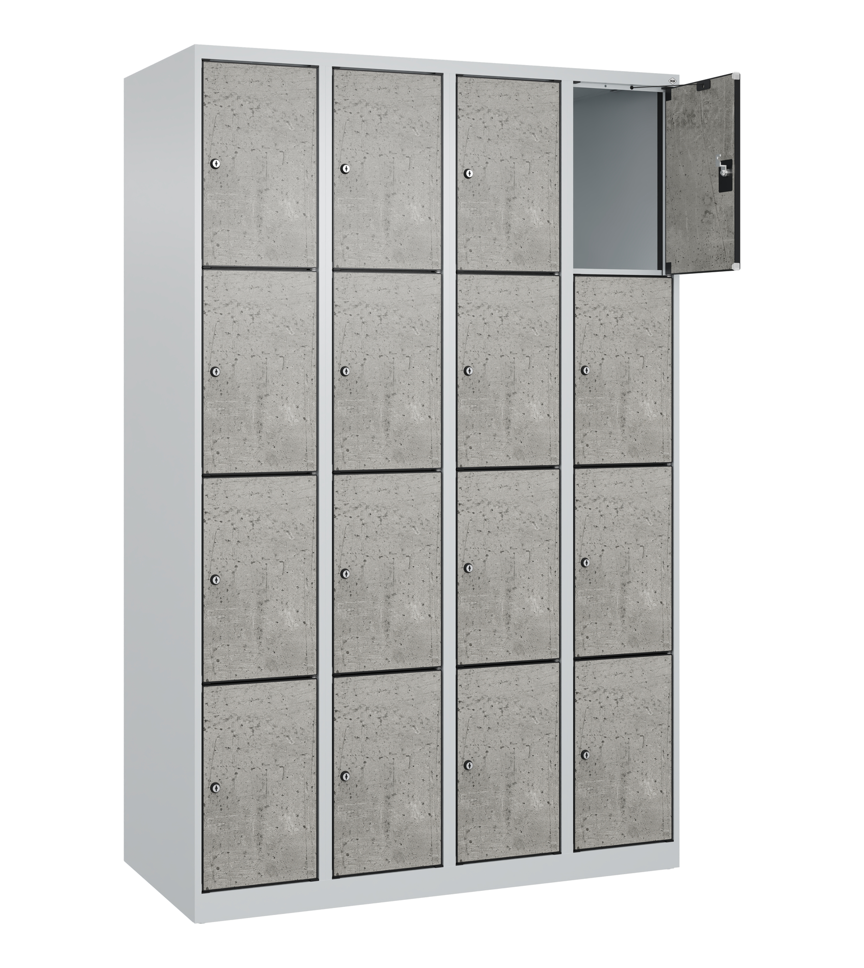 C+P Schlie�fachschrank Evolo PLUS, 16 F�cher, 1850x1200x500mm