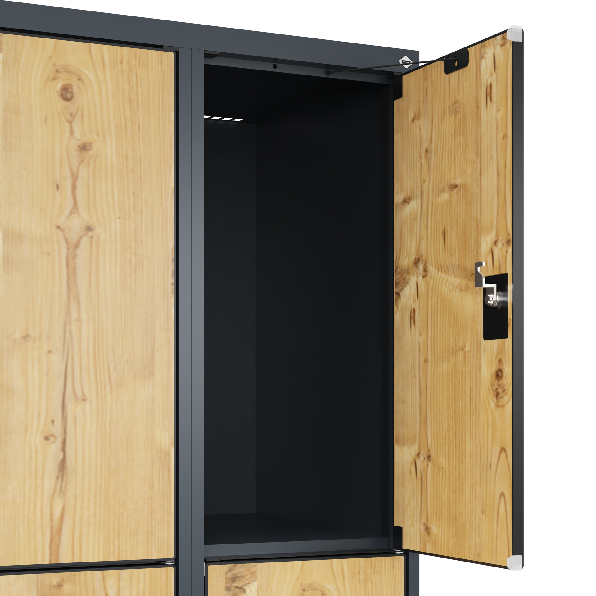 C+P Schlie�fachschrank Evolo PLUS, Sockel, 9 F�cher, 1950x900x500mm