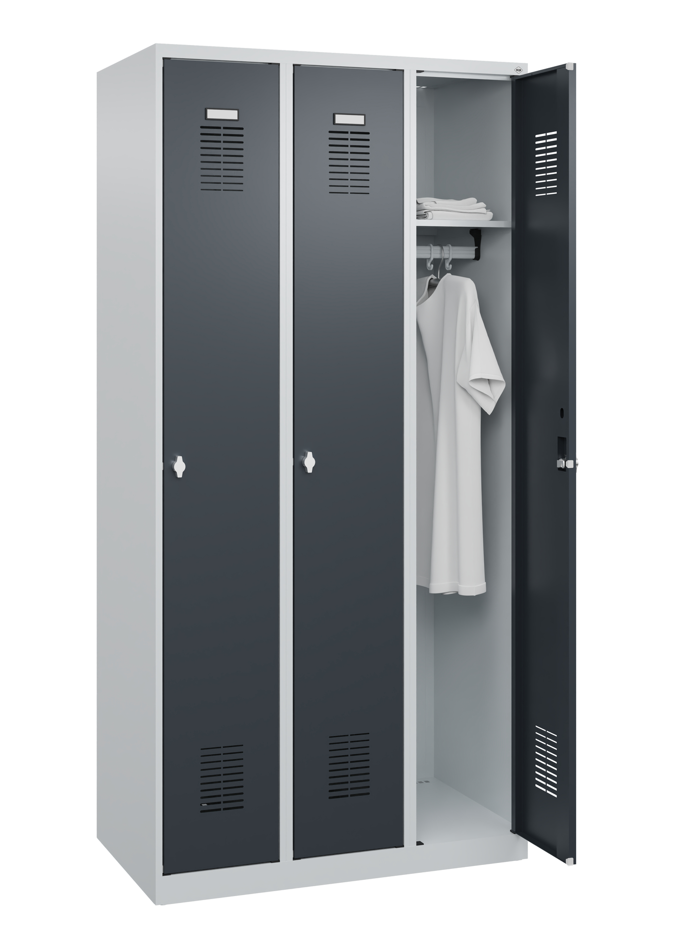 C+P Spind Basis PLUS, 3 Abteile, 1800x900x500mm