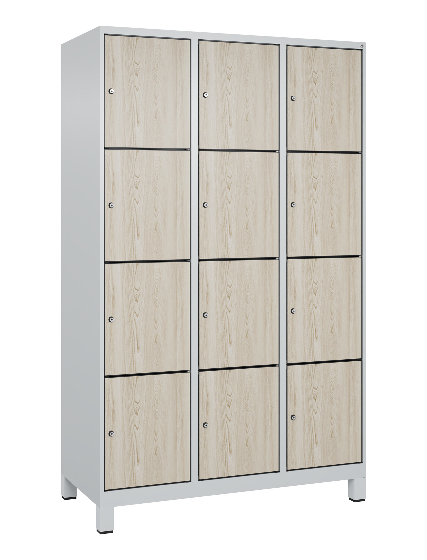 C+P Schlie�fachschrank Evolo PLUS, F��e, 12 F�cher, 1950x1200x500mm
