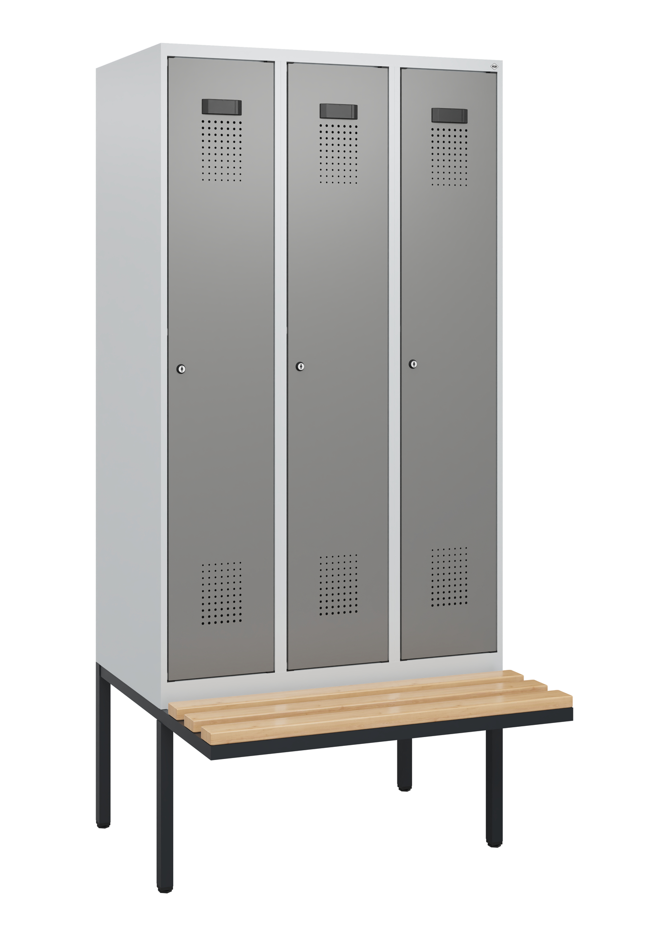 C+P Spind Evolo PLUS, Bank, 3 Abteile, 1950x900x81