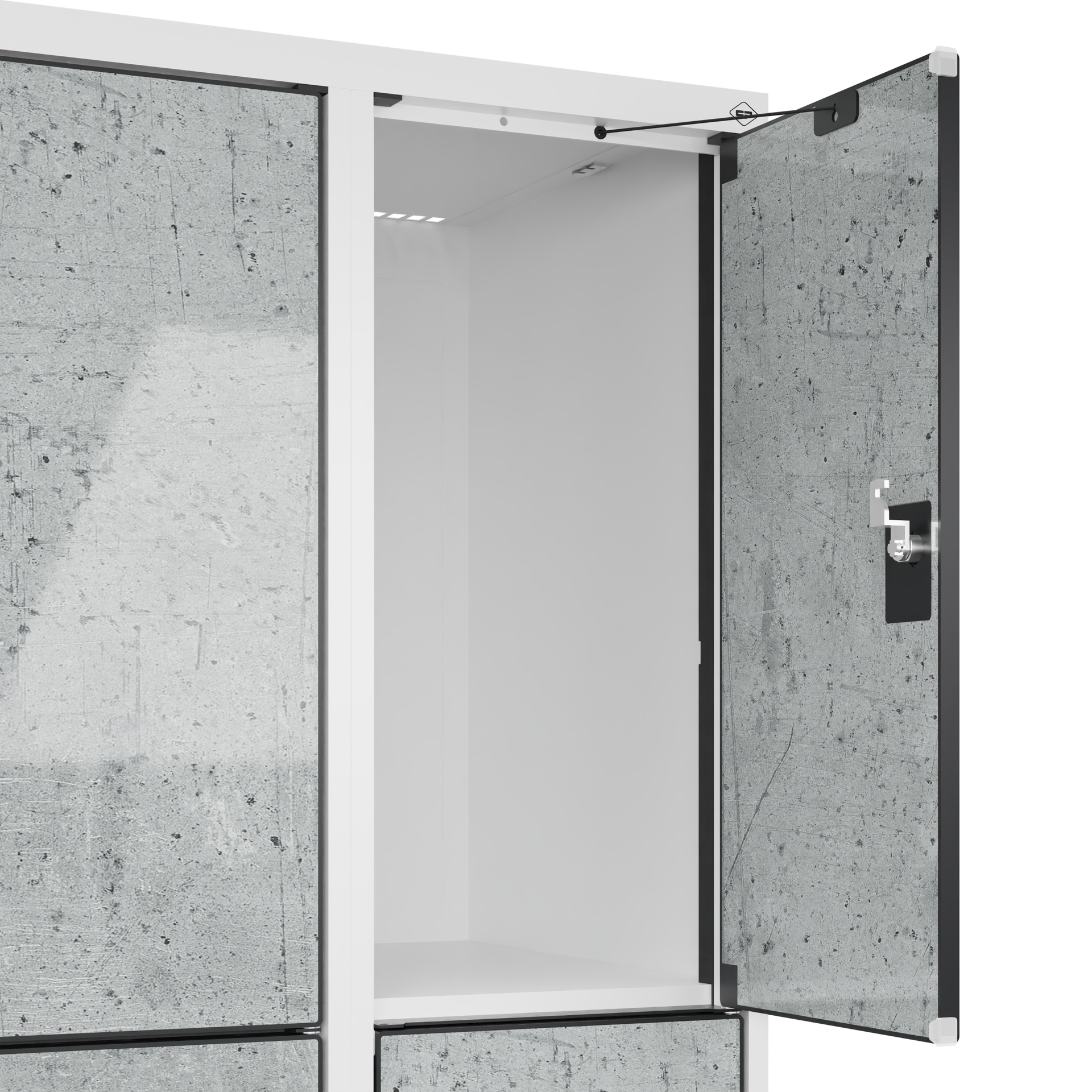 C+P Schlie�fachschrank Evolo PLUS, F��e, 12 F�cher, 1950x1200x500mm