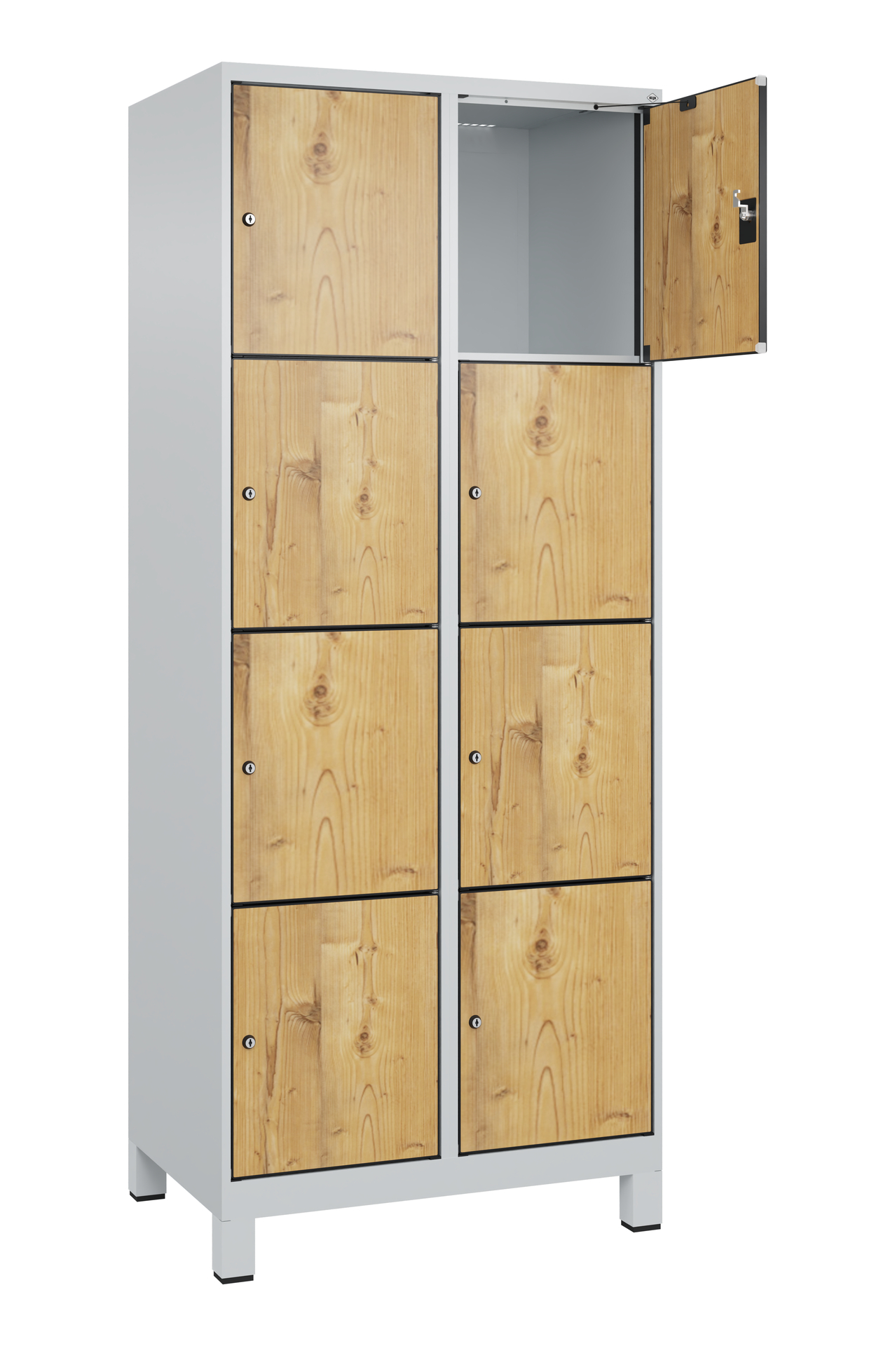 C+P Schlie�fachschrank Evolo PLUS, F��e, 8 F�cher, 1950x800x500mm