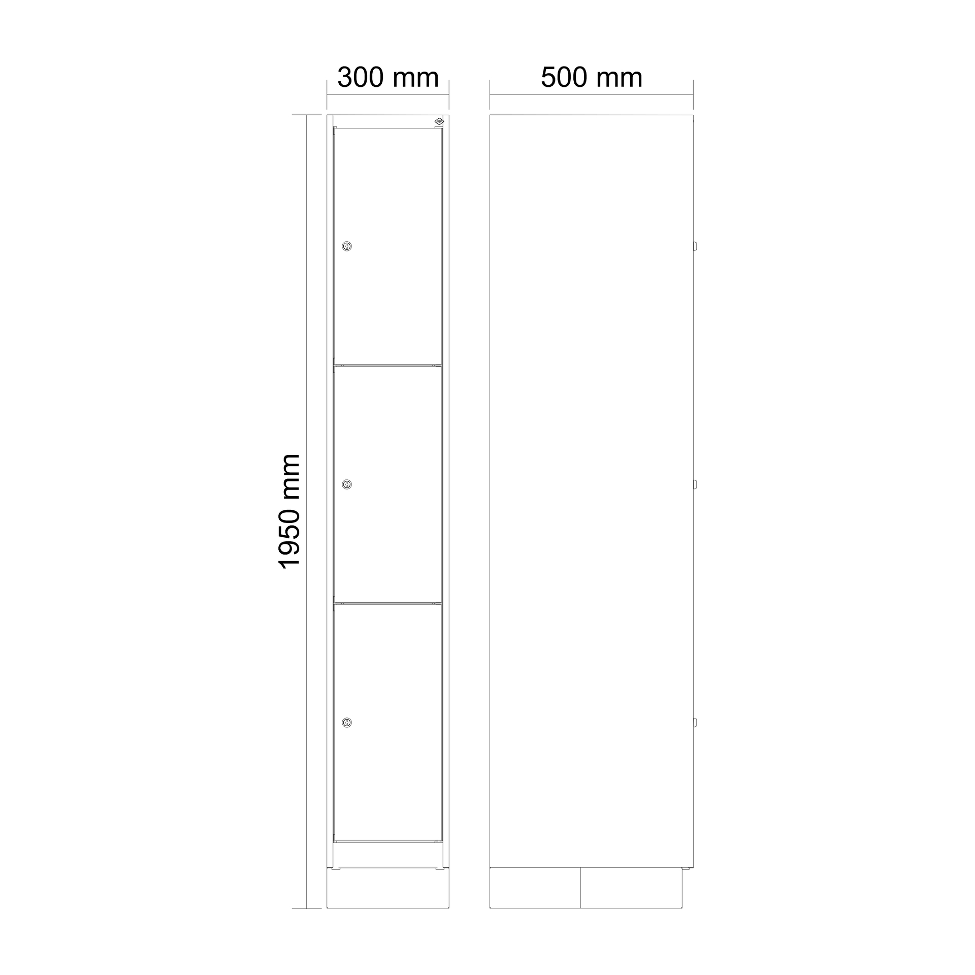 C+P Schließfachschrank Evolo PLUS, mit Sockel, 1 A