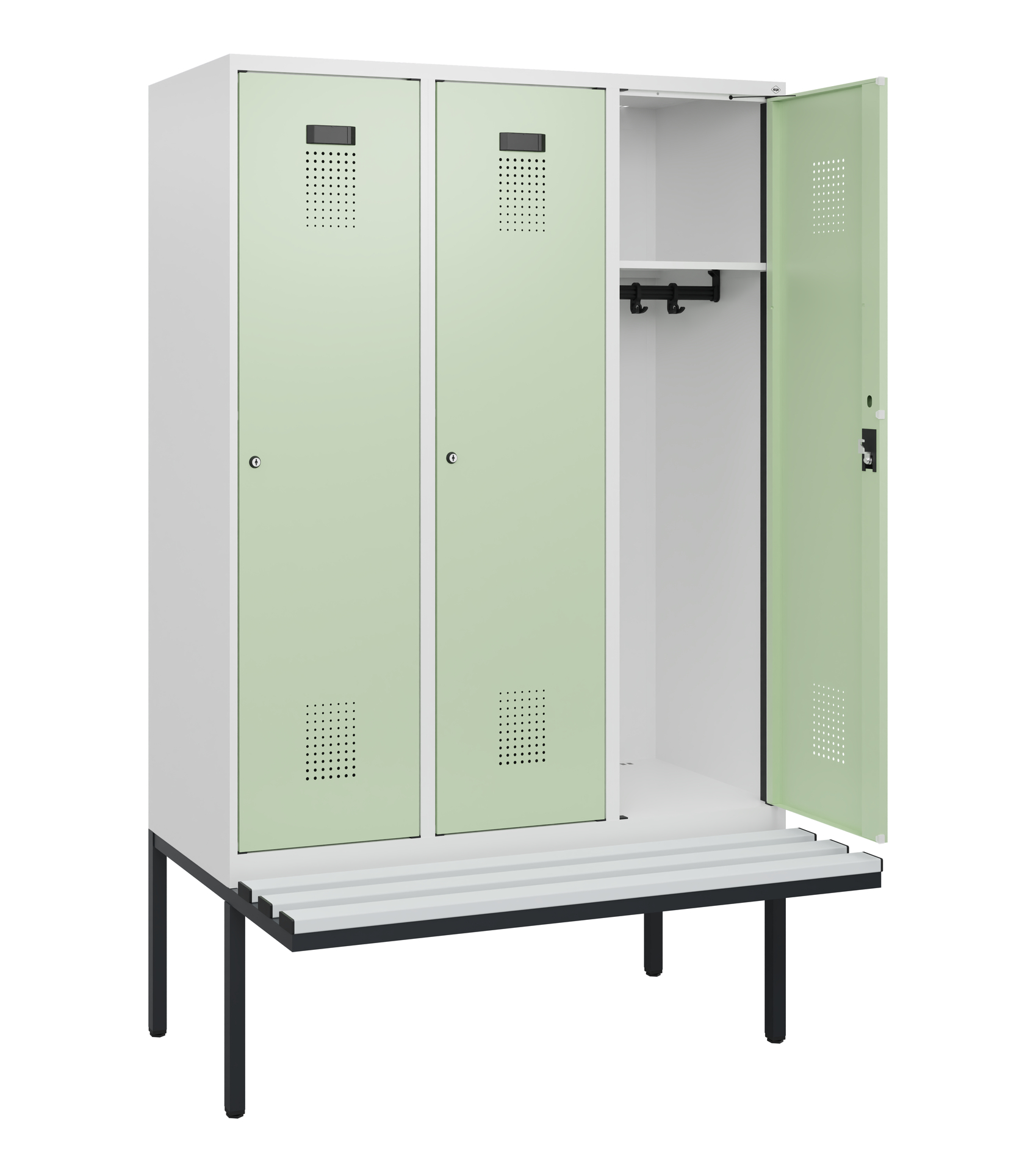 C+P Spind Evolo PLUS, Bank, 3 Abteile, 1950x1200x8
