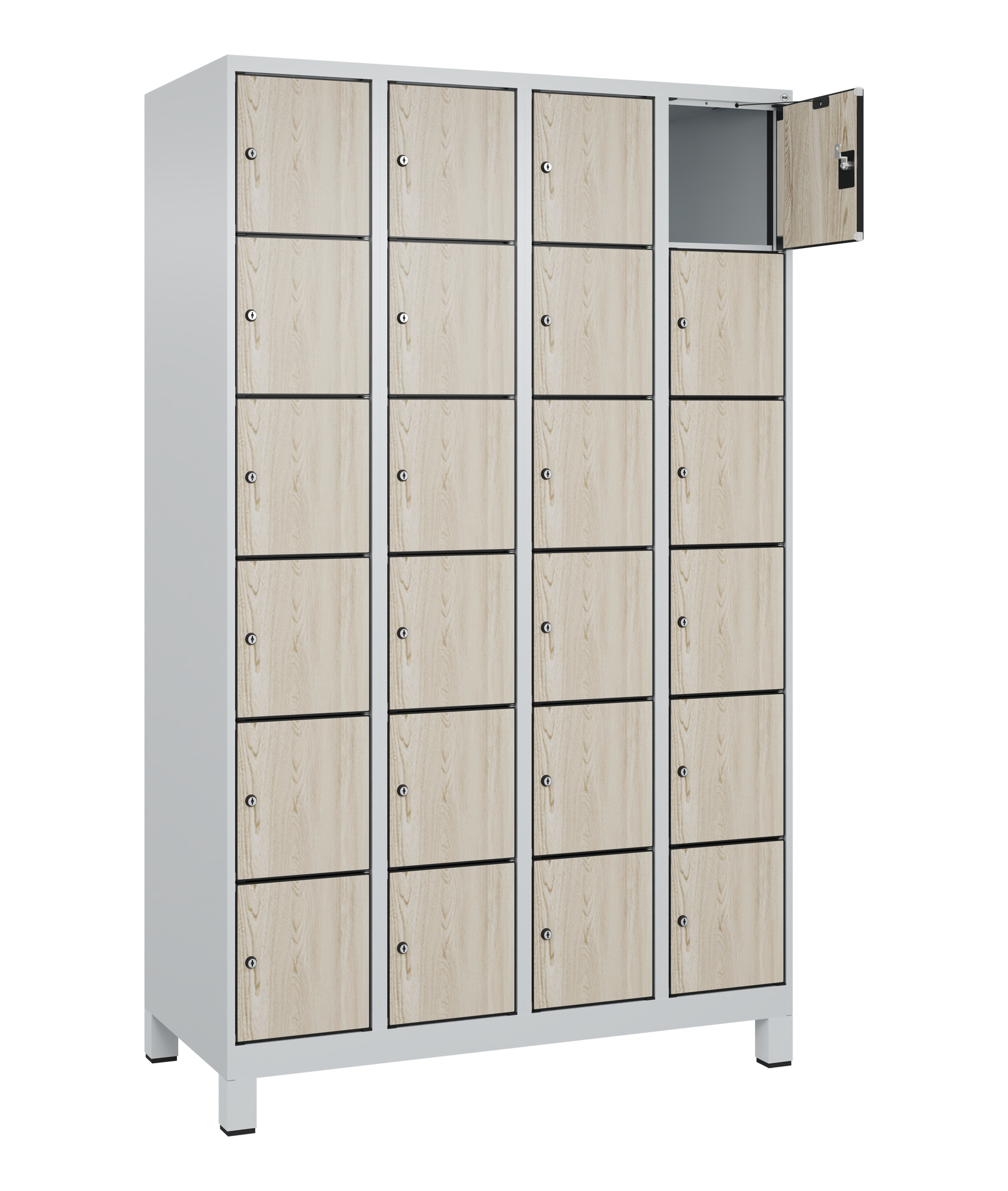 C+P Schlie�fachschrank Evolo PLUS, F��e, 24 F�cher, 1950x1200x500mm
