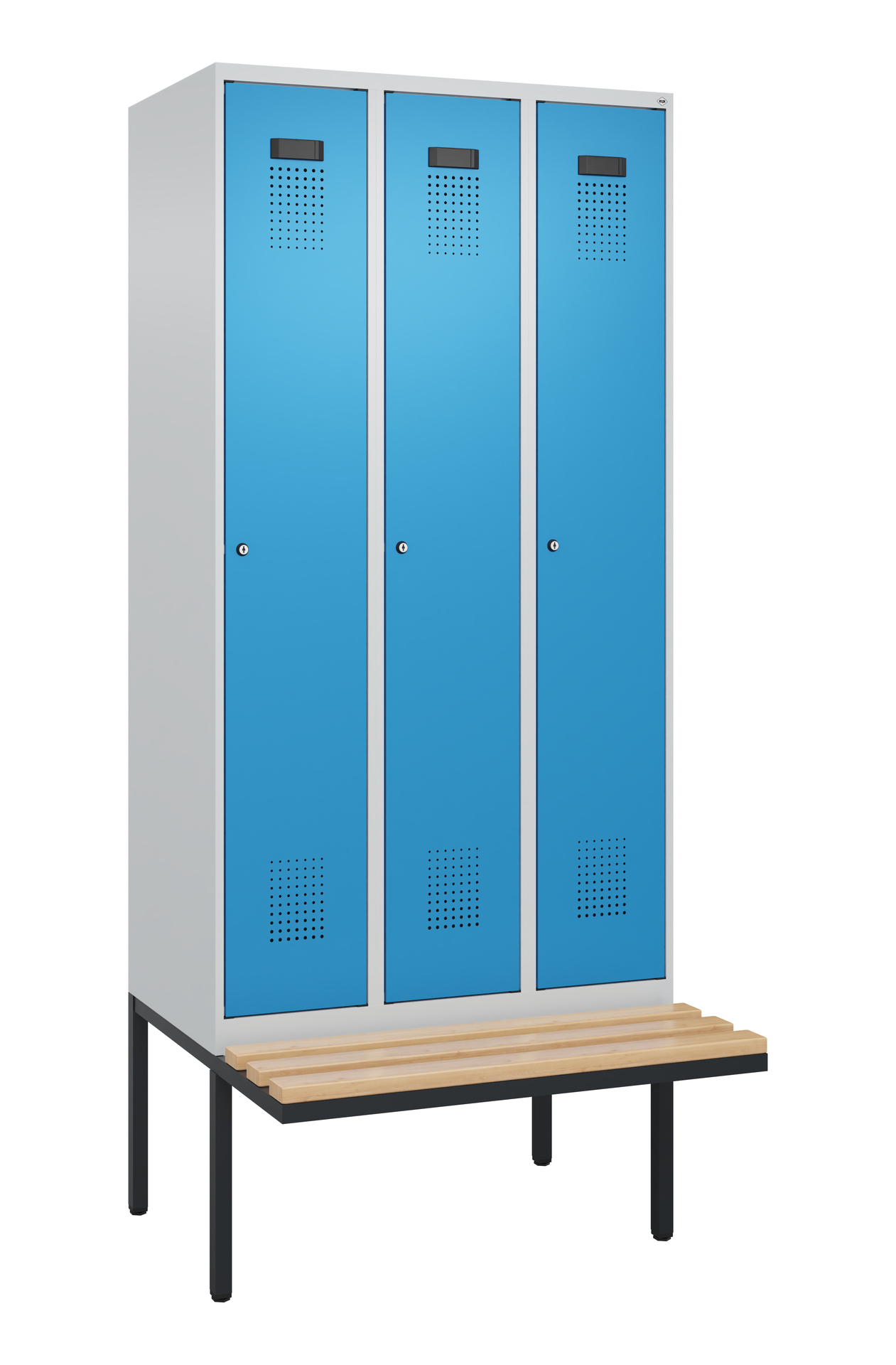 C+P Spind Evolo PLUS, Bank, 3 Abteile, 2120x900x81