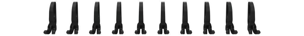 C+P 10 double sliding hooks for changing room rails