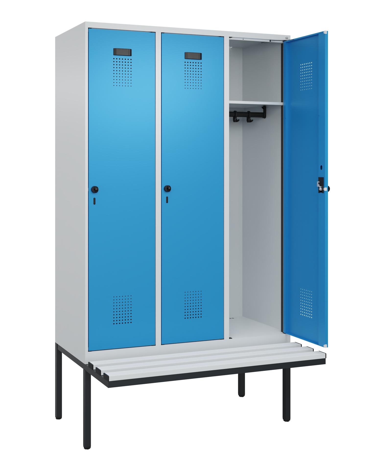 C+P Spind Evolo PLUS, Bank, 3 Abteile, 2120x1200x8