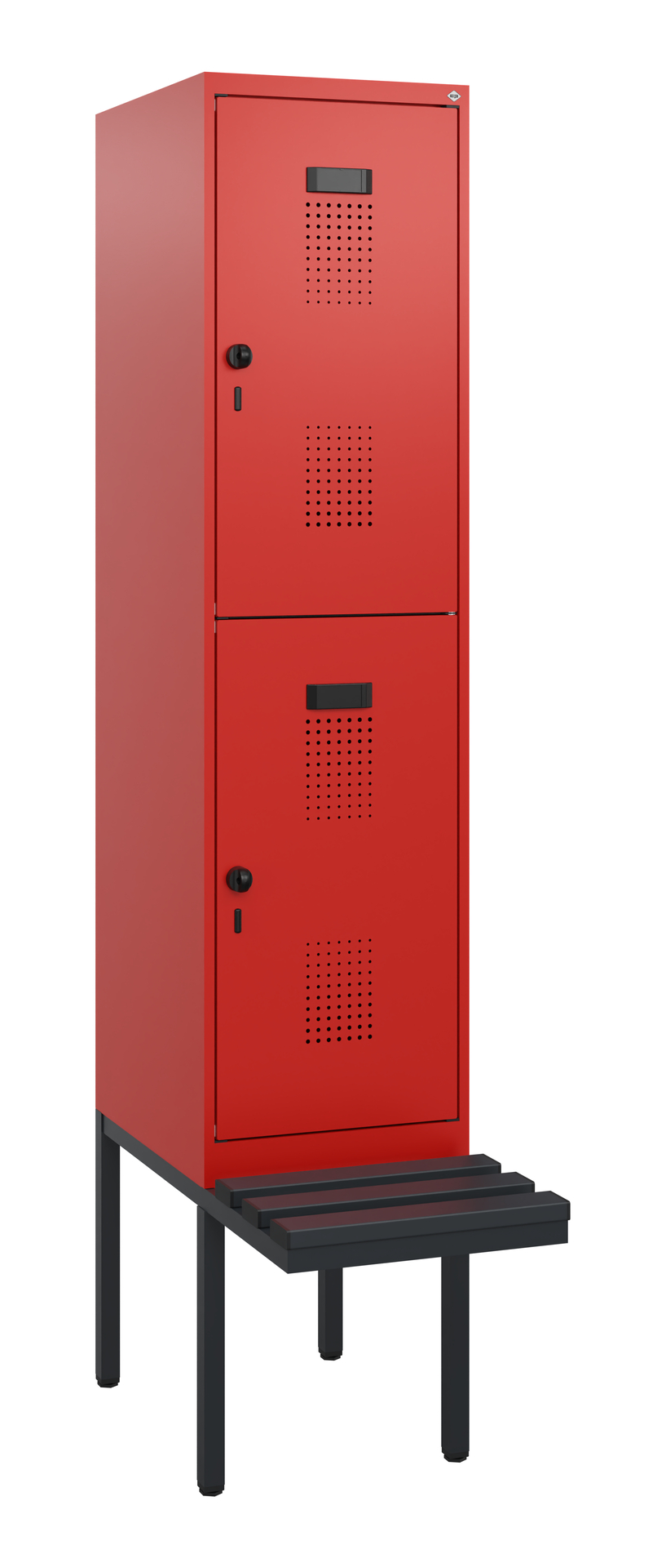 C+P Doppelstock-Spind Evolo PLUS, Bank, 2 Fächer, 