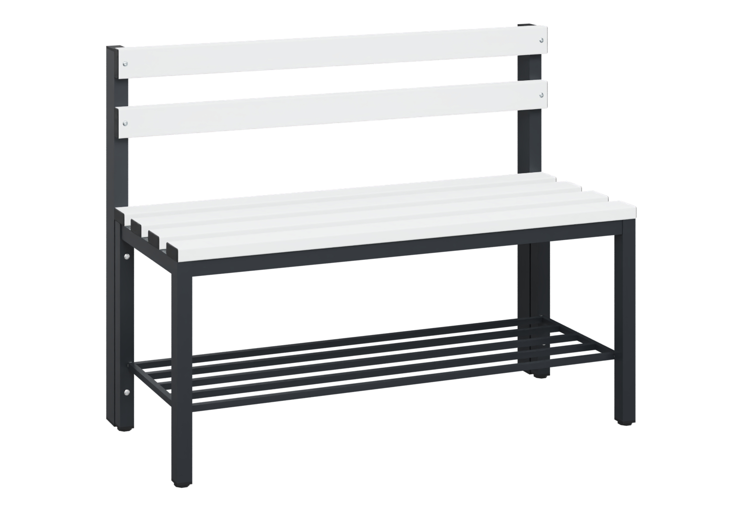 C+P Sitzbank Solid, 774x1000x412mm, 7021/Weiß