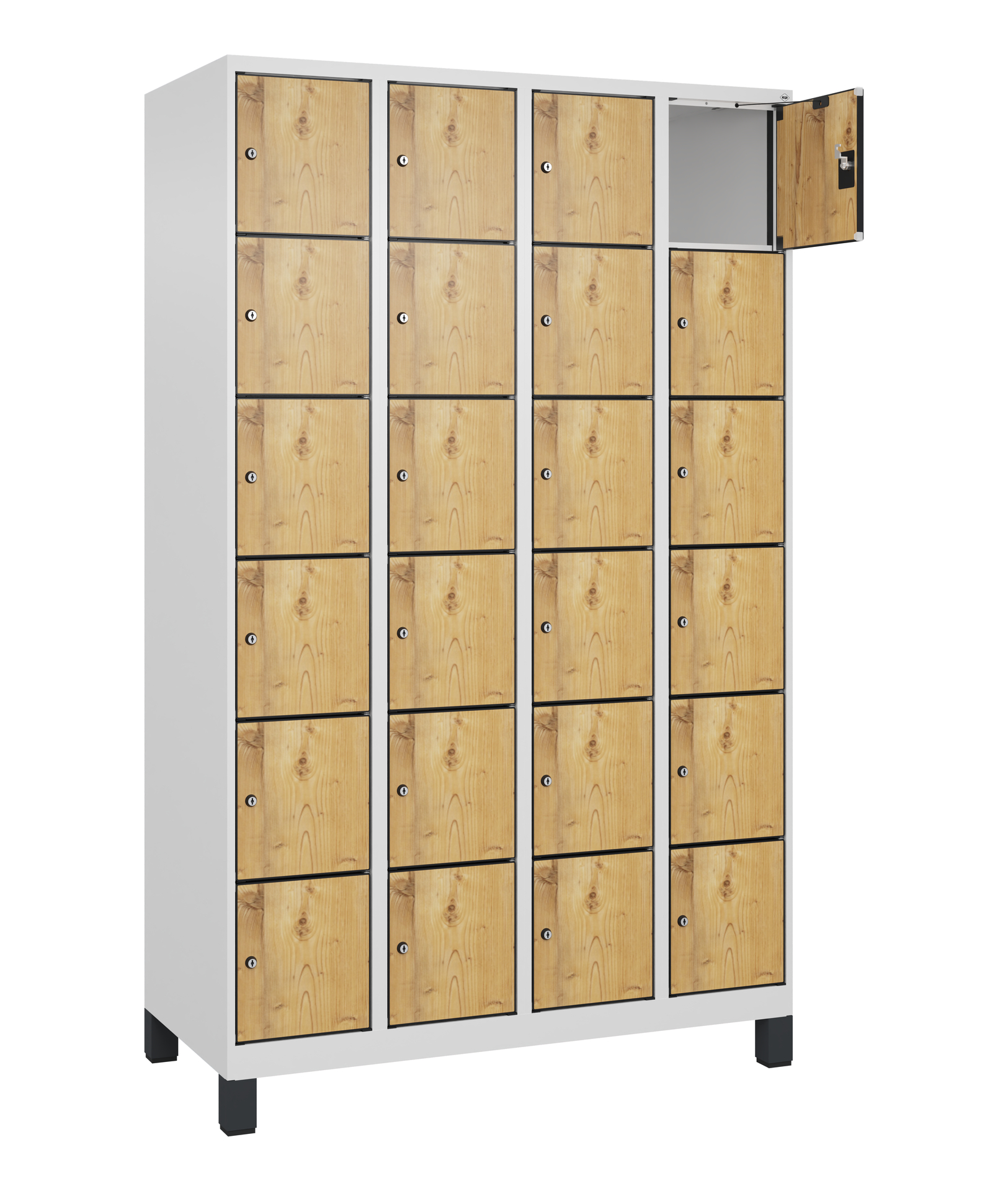 C+P Schlie�fachschrank Evolo PLUS, F��e, 24 F�cher, 1950x1200x500mm