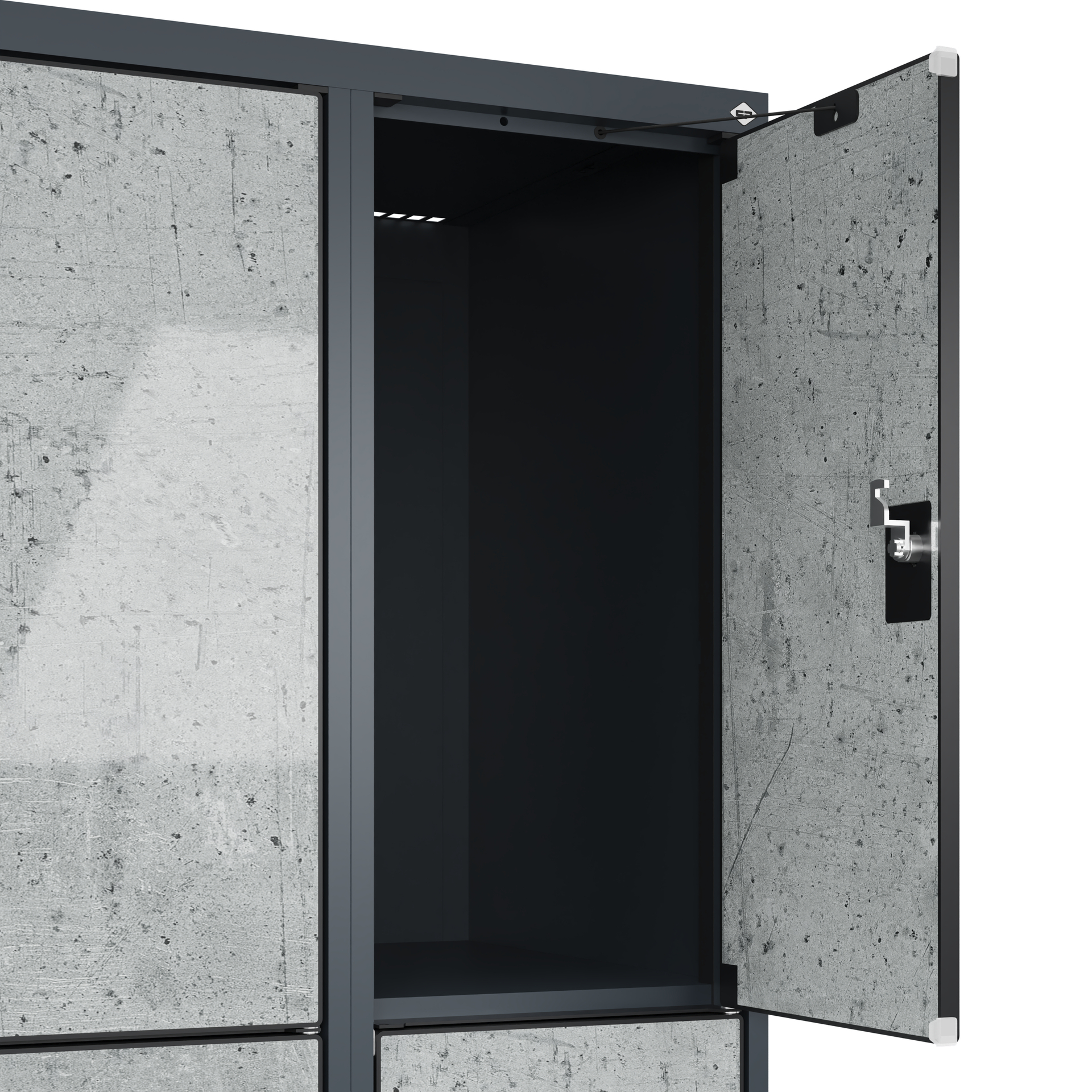 C+P Schlie�fachschrank Evolo PLUS, Sockel, 9 F�cher, 1950x900x500mm