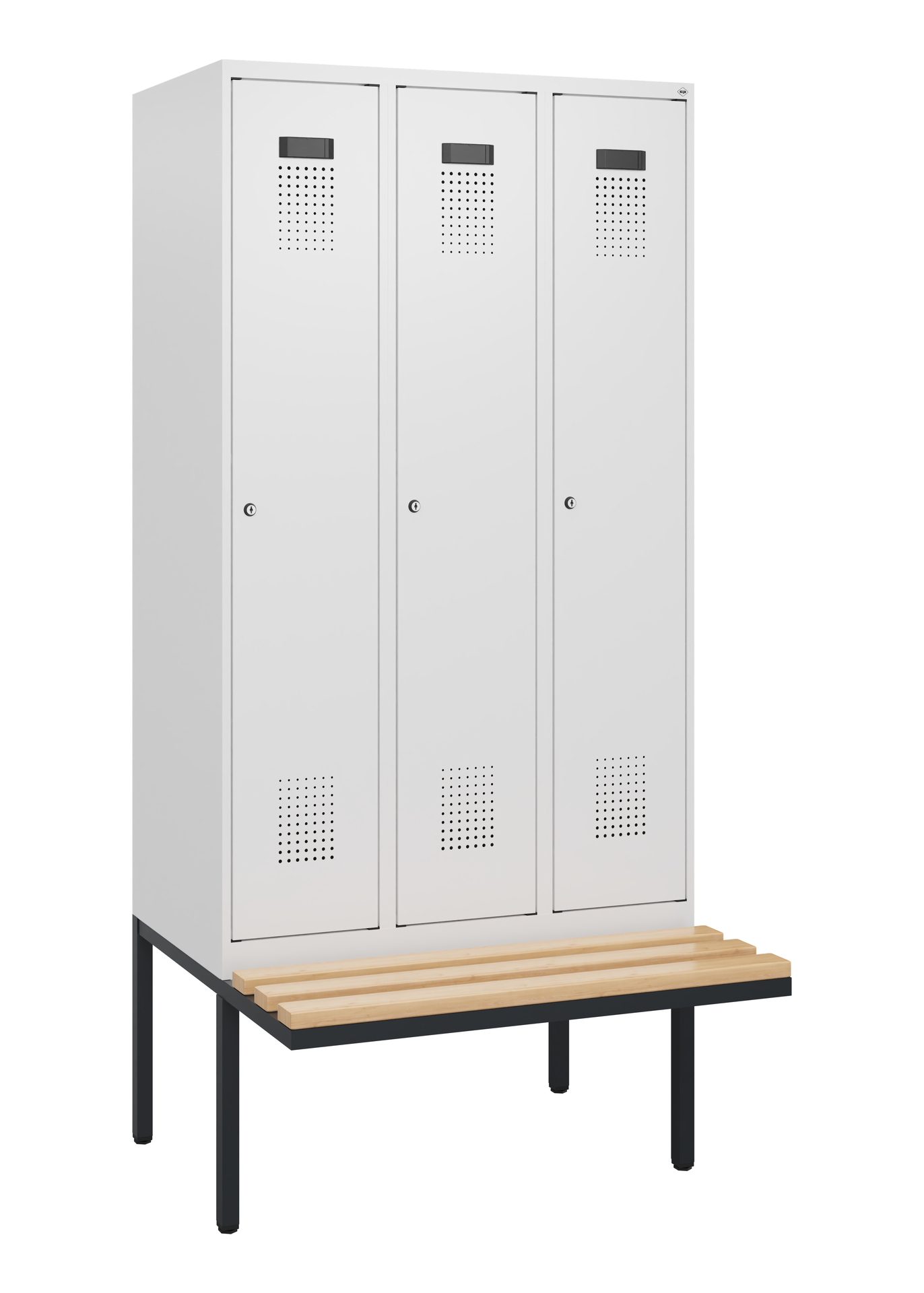 C+P Spind Evolo PLUS, Bank, 3 Abteile, 1950x900x81
