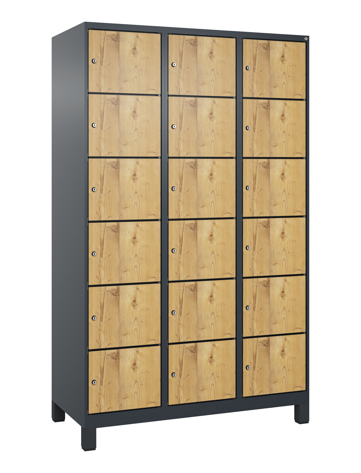 C+P Schlie�fachschrank Evolo PLUS, F��e, 18 F�cher, 1950x1200x500mm