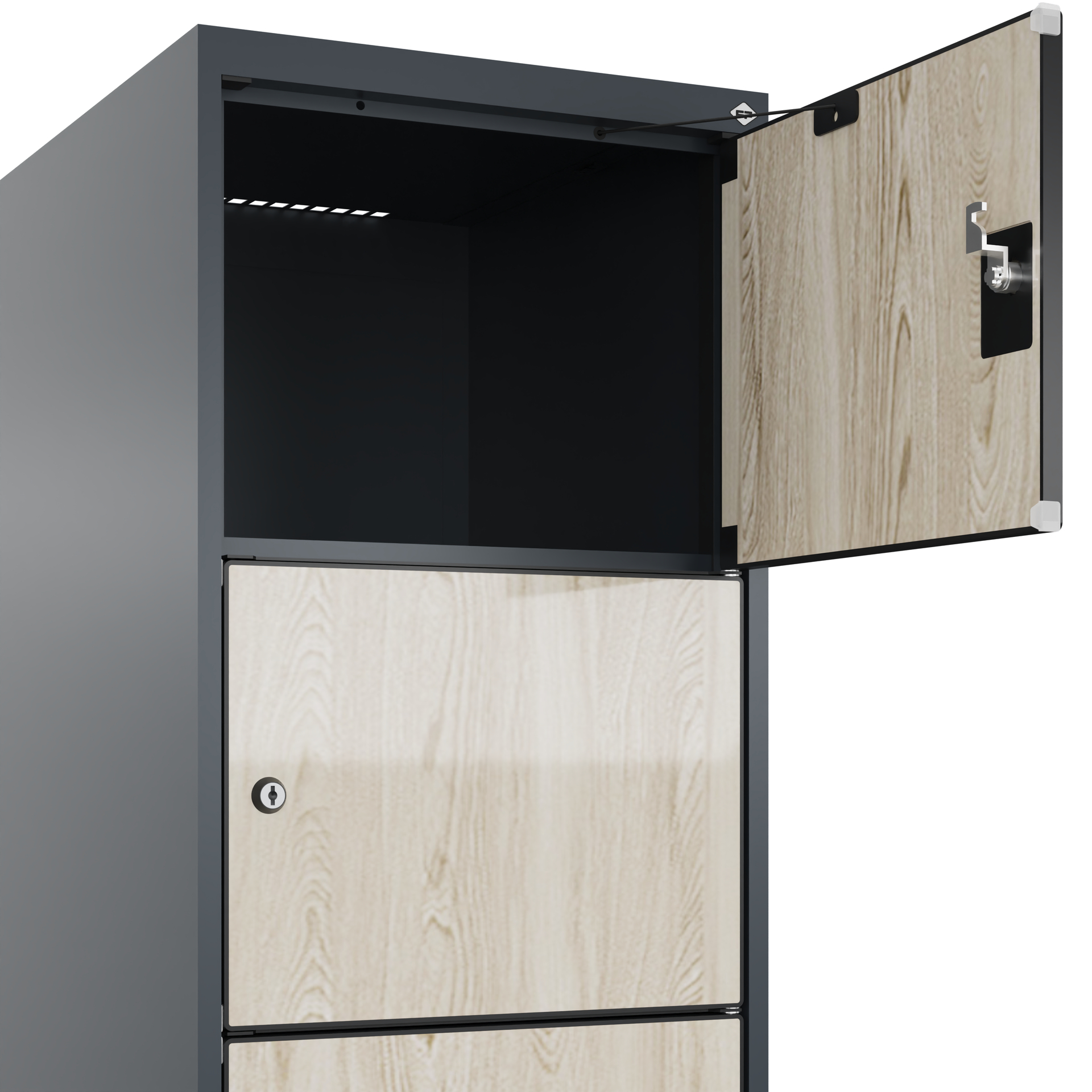 C+P Schlie�fachschrank Evolo PLUS, F��e, 6 F�cher, 1950x400x500mm