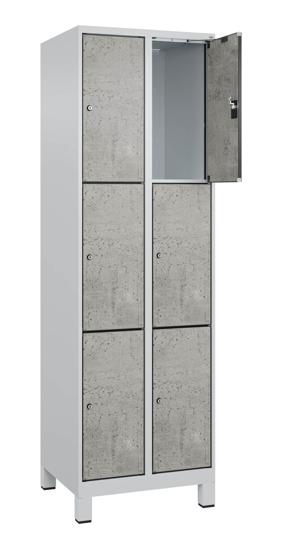 C+P Schlie�fachschrank Evolo PLUS, F��e, 6 F�cher, 1950x600x500mm