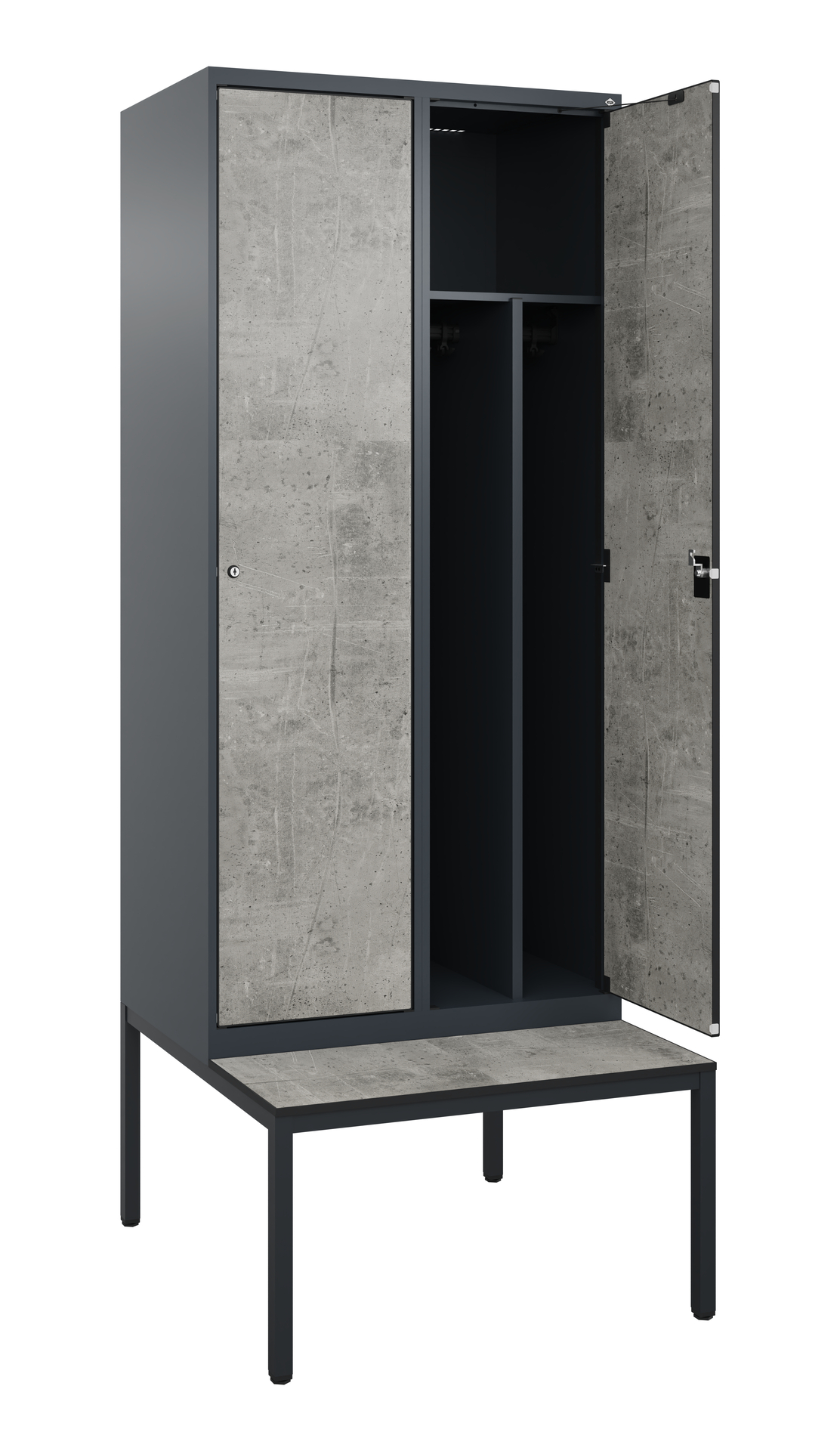 C+P Spind Evolo PLUS, Bank, 2 Abteile, 2120x800x815mm