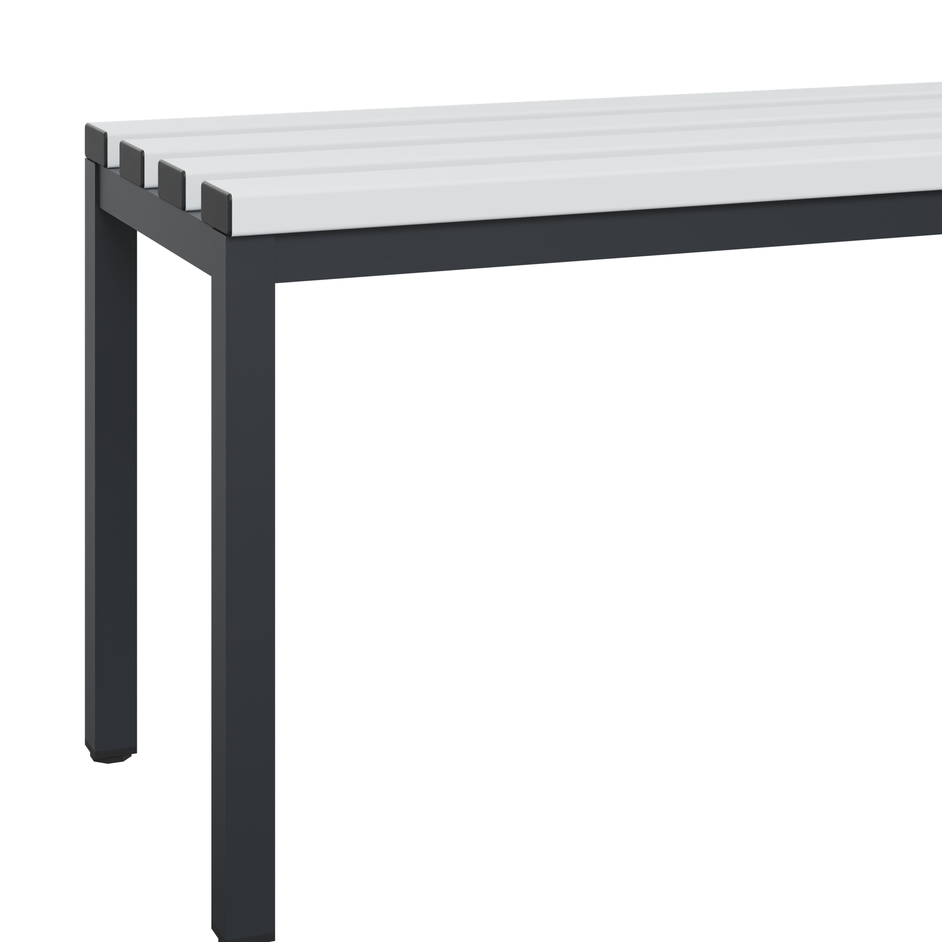 C+P Sitzbank Solid, 450x1000x358mm, 7021/Lichtgrau