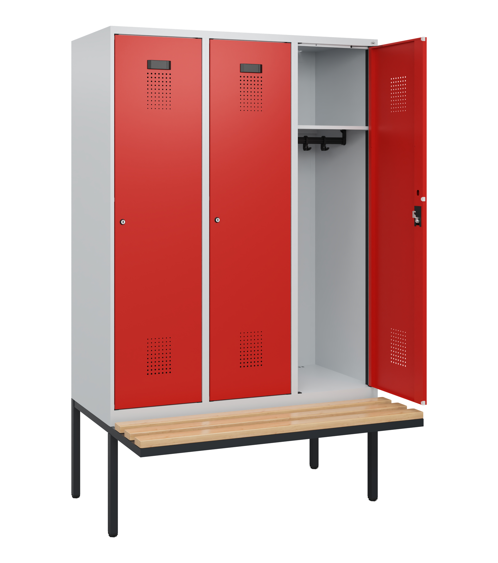 C+P Spind Evolo PLUS, Bank, 3 Abteile, 1950x1200x8