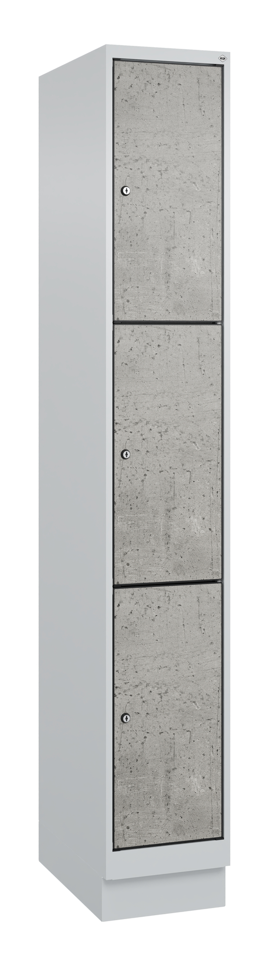 C+P Schlie�fachschrank Evolo PLUS, Sockel, 3 F�cher, 1950x300x500mm