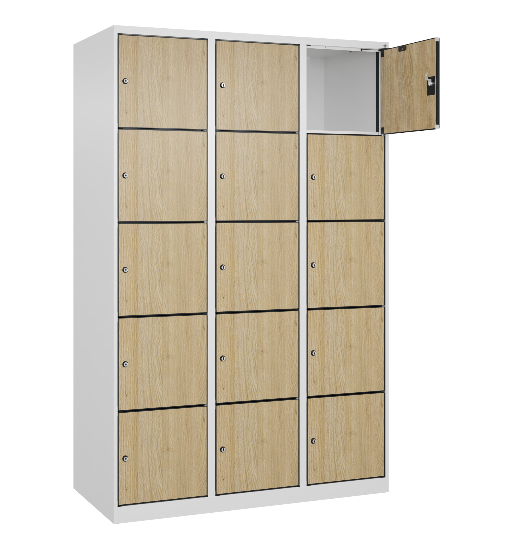 C+P Schlie�fachschrank Evolo PLUS, 15 F�cher, 1850x1200x500mm