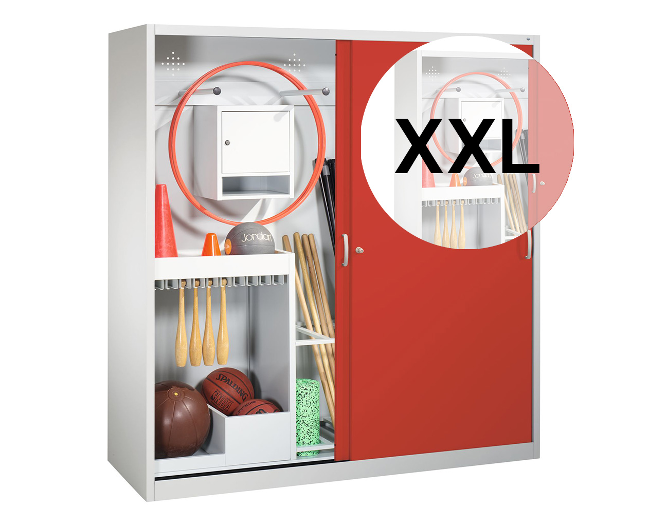 C+P Sports equipment cabinet, series Acurado, 1950x1900x600mm