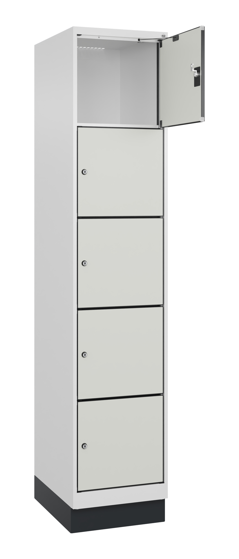 C+P Schlie�fachschrank Evolo PLUS, Sockel, 5 F�cher, 1950x400x500mm