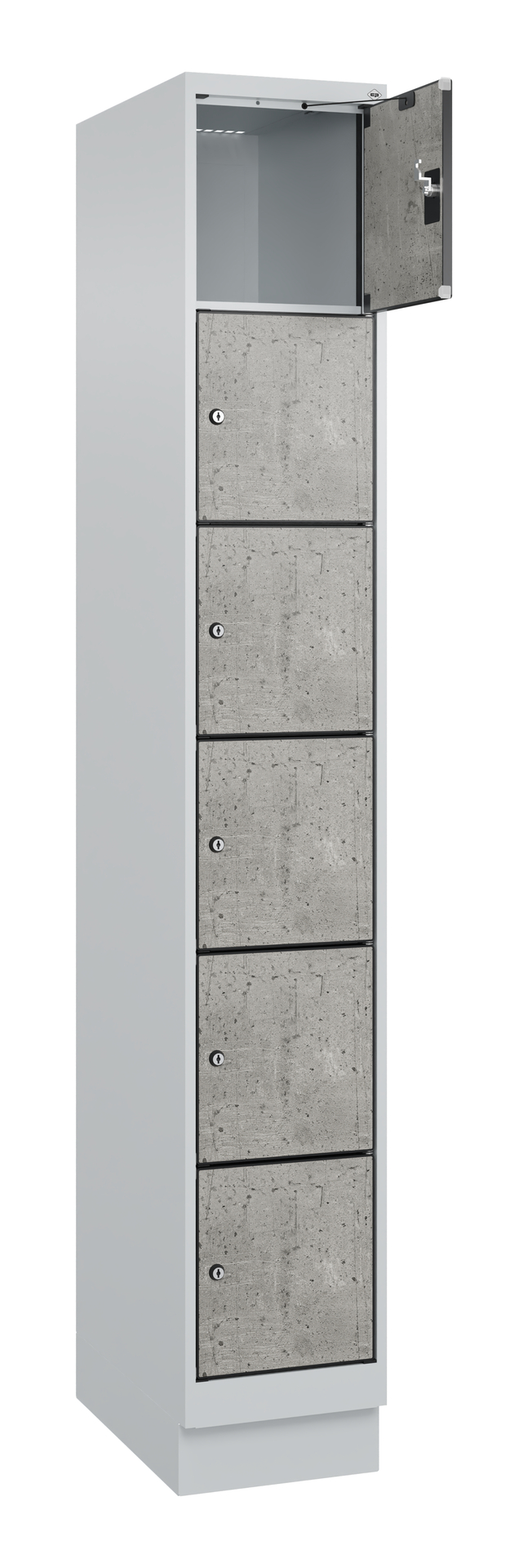 C+P Schlie�fachschrank Evolo PLUS, Sockel, 6 F�cher, 1950x300x500mm