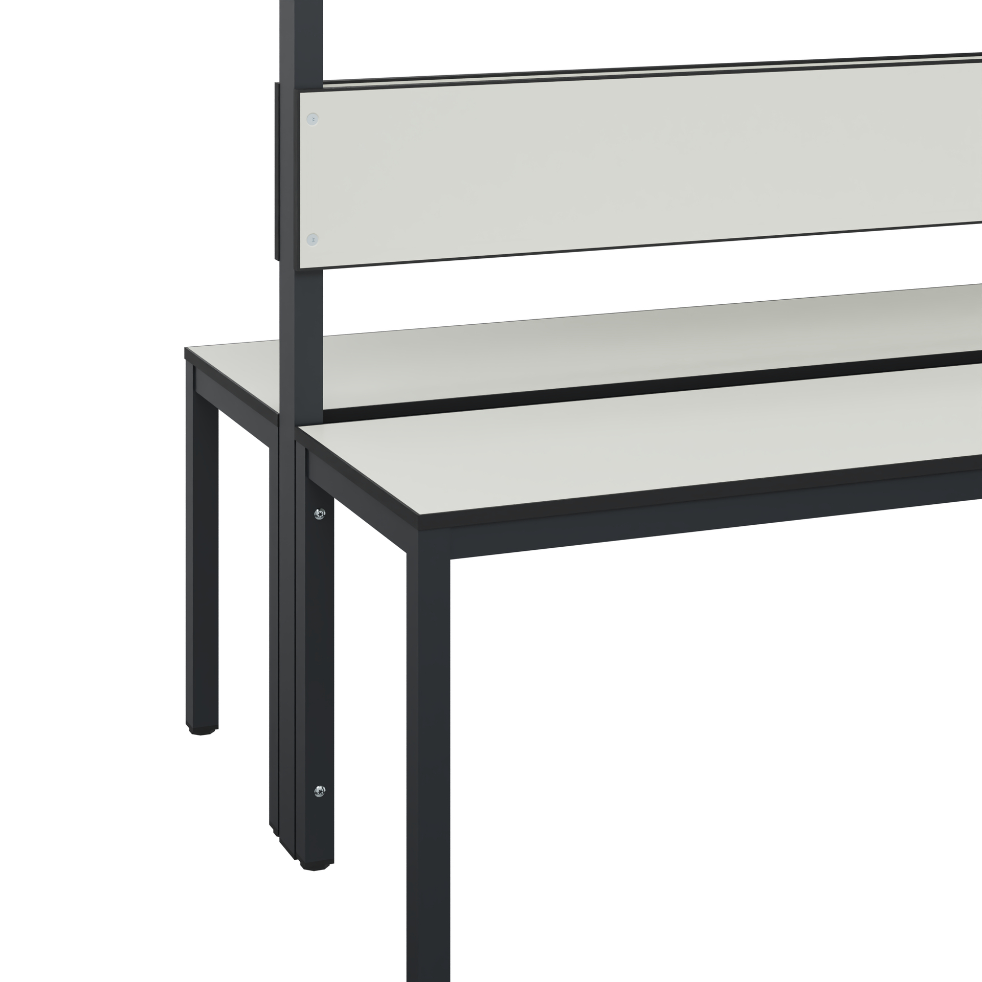 C+P Garderobenbank Solid HPL, 1716x1500x770mm, 7021/VK741