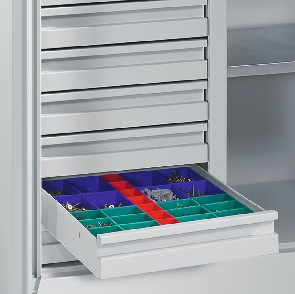 C+P drawer tidies with plastic boxes Acurado
