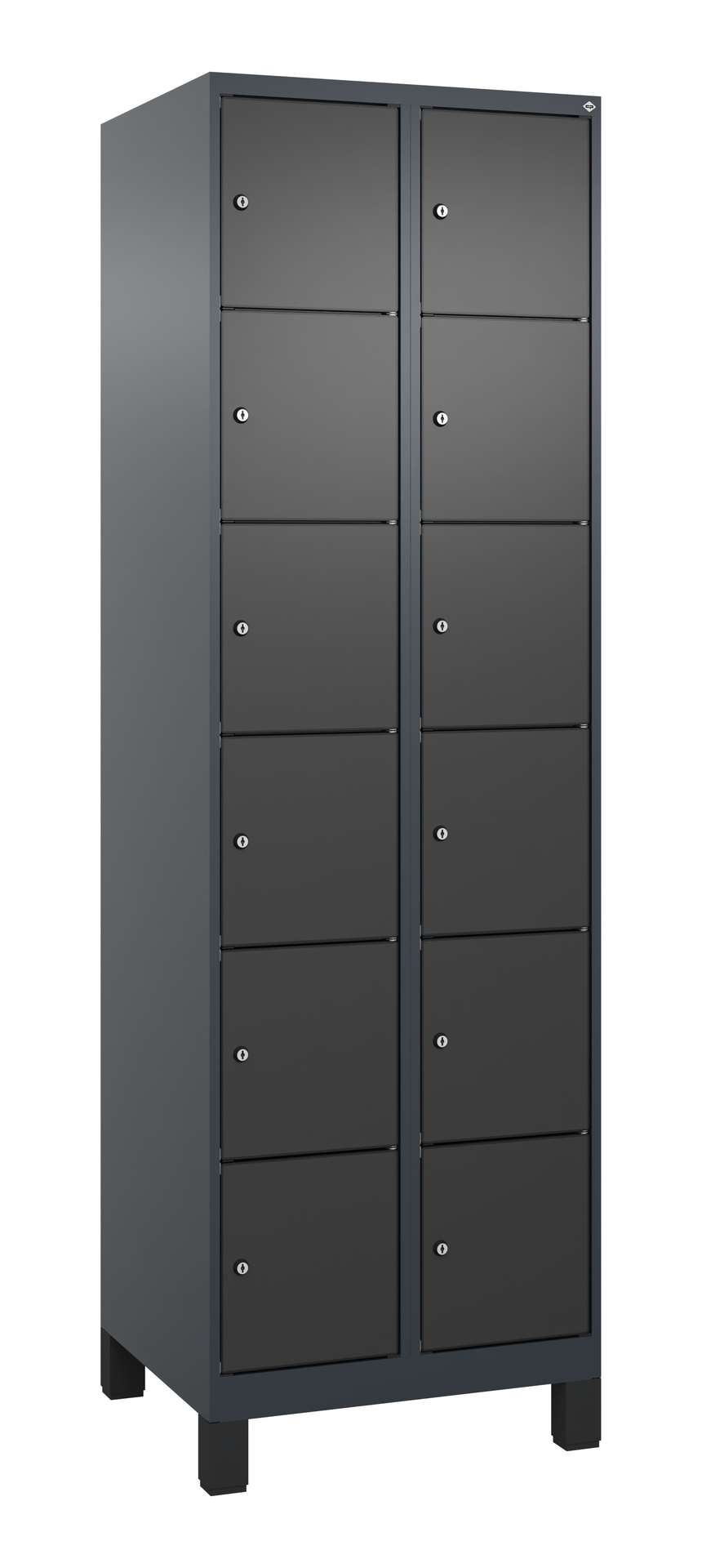 C+P Schlie�fachschrank Evolo PLUS, F��e, 12 F�cher, 1950x600x500mm