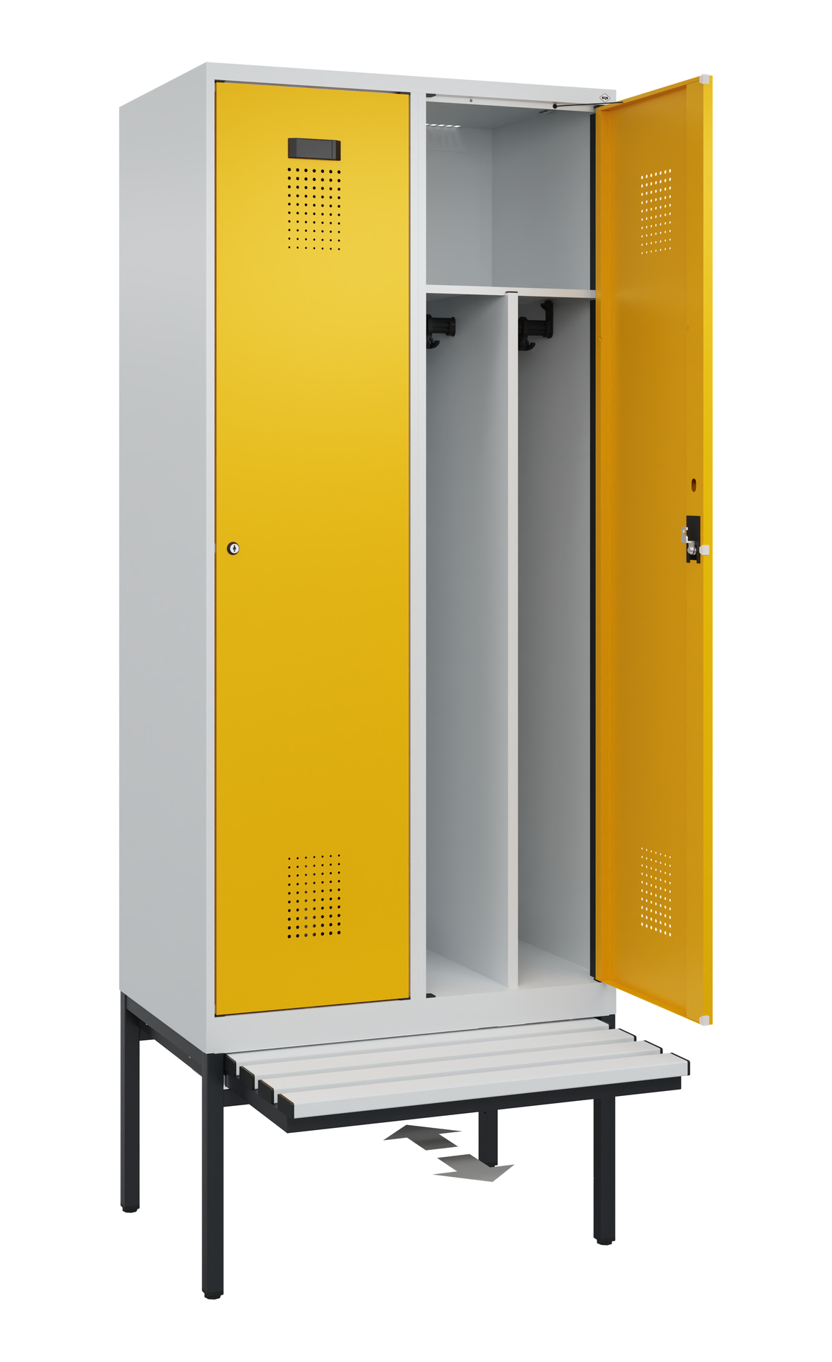 C+P Spind Evolo PLUS, Bank, 2 Abteile, 2120x800x815mm