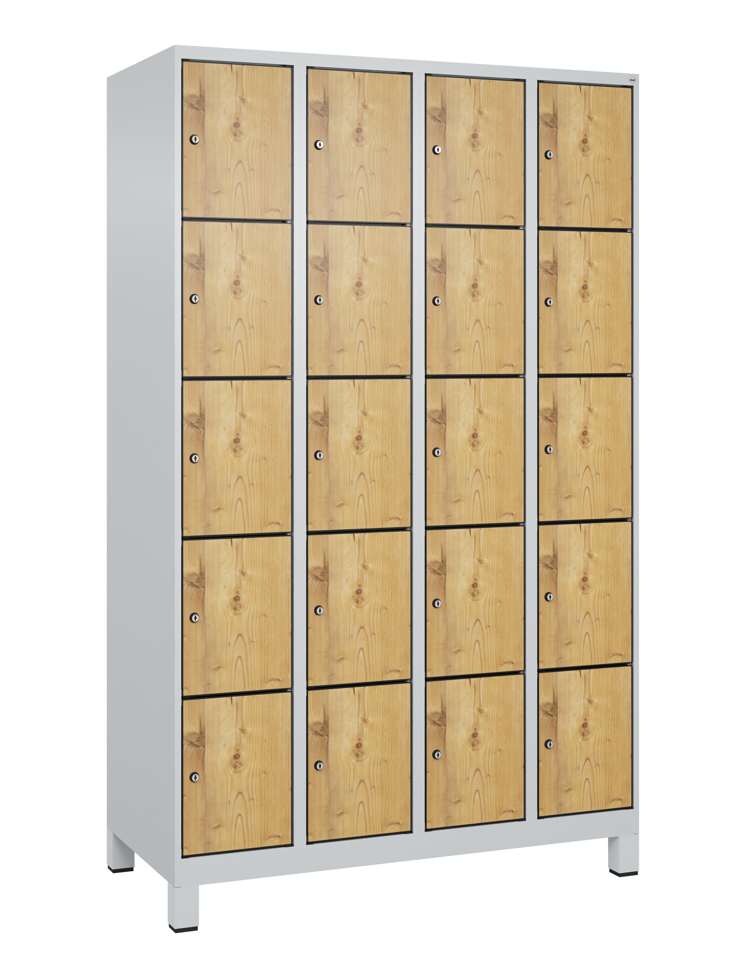 C+P Schlie�fachschrank Evolo PLUS, F��e, 20 F�cher, 1950x1200x500mm