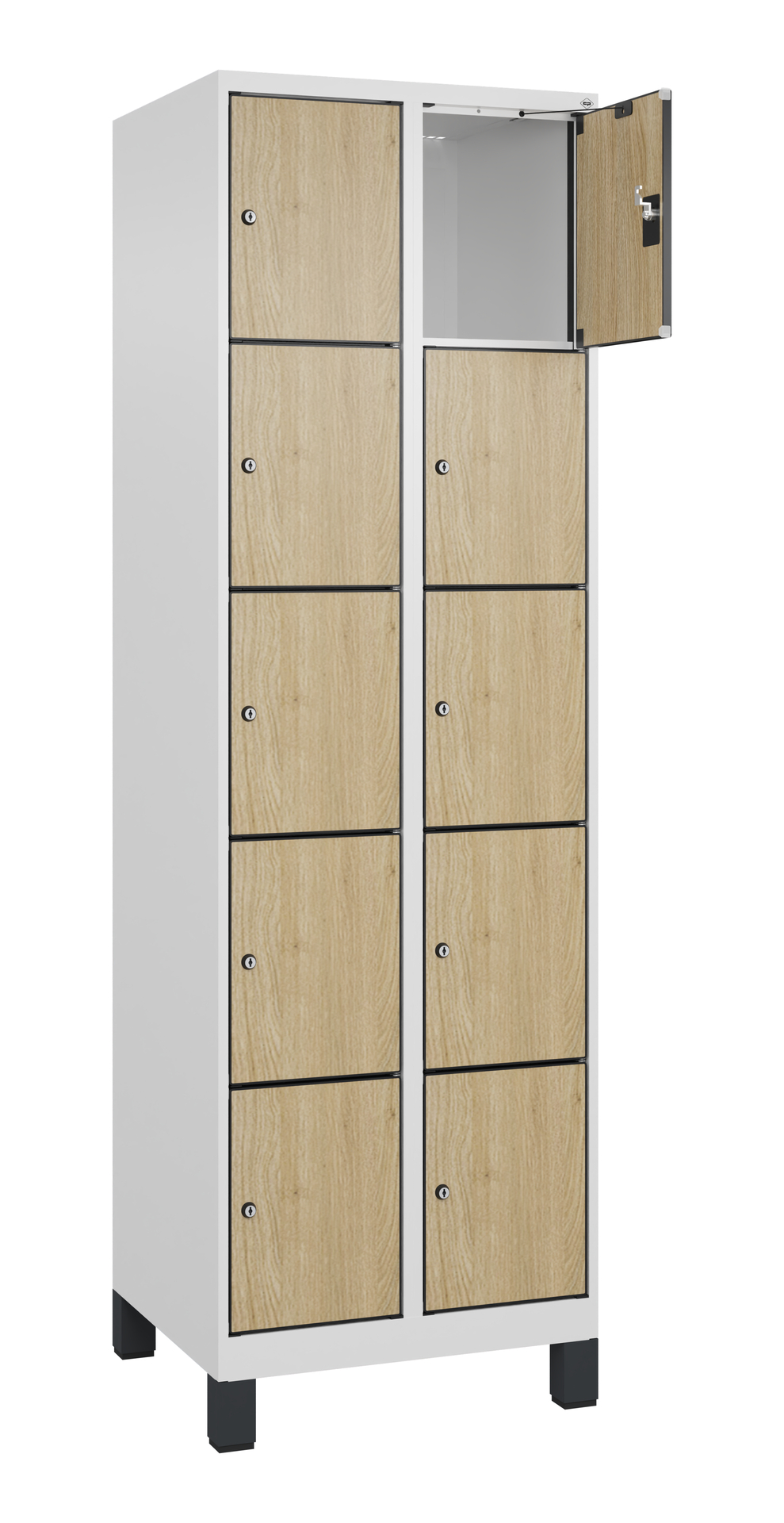 C+P Schlie�fachschrank Evolo PLUS, F��e, 10 F�cher, 1950x600x500mm